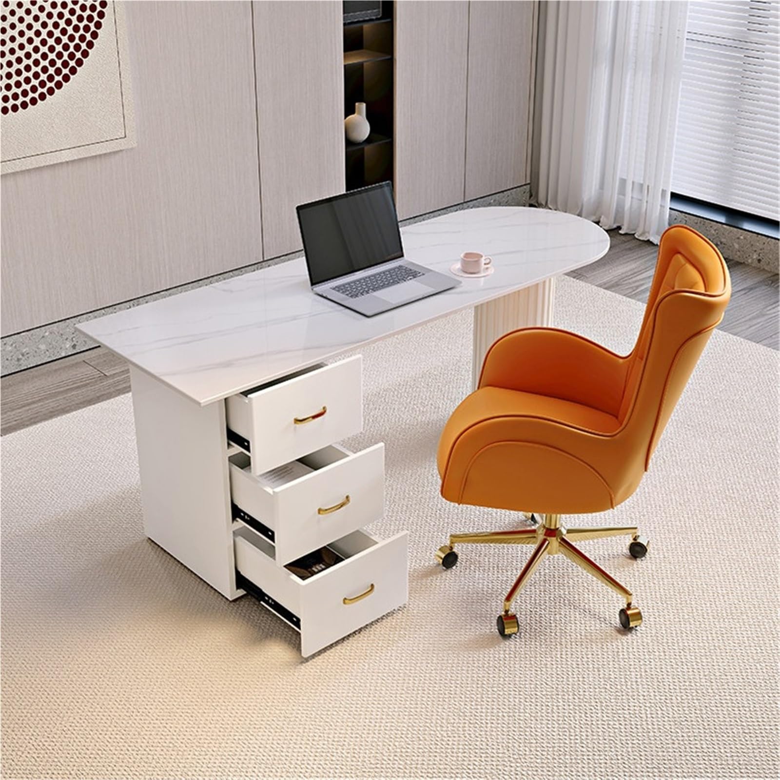 Soggiorno Scrivania for computer con tavolo da ricevimento for armadietto