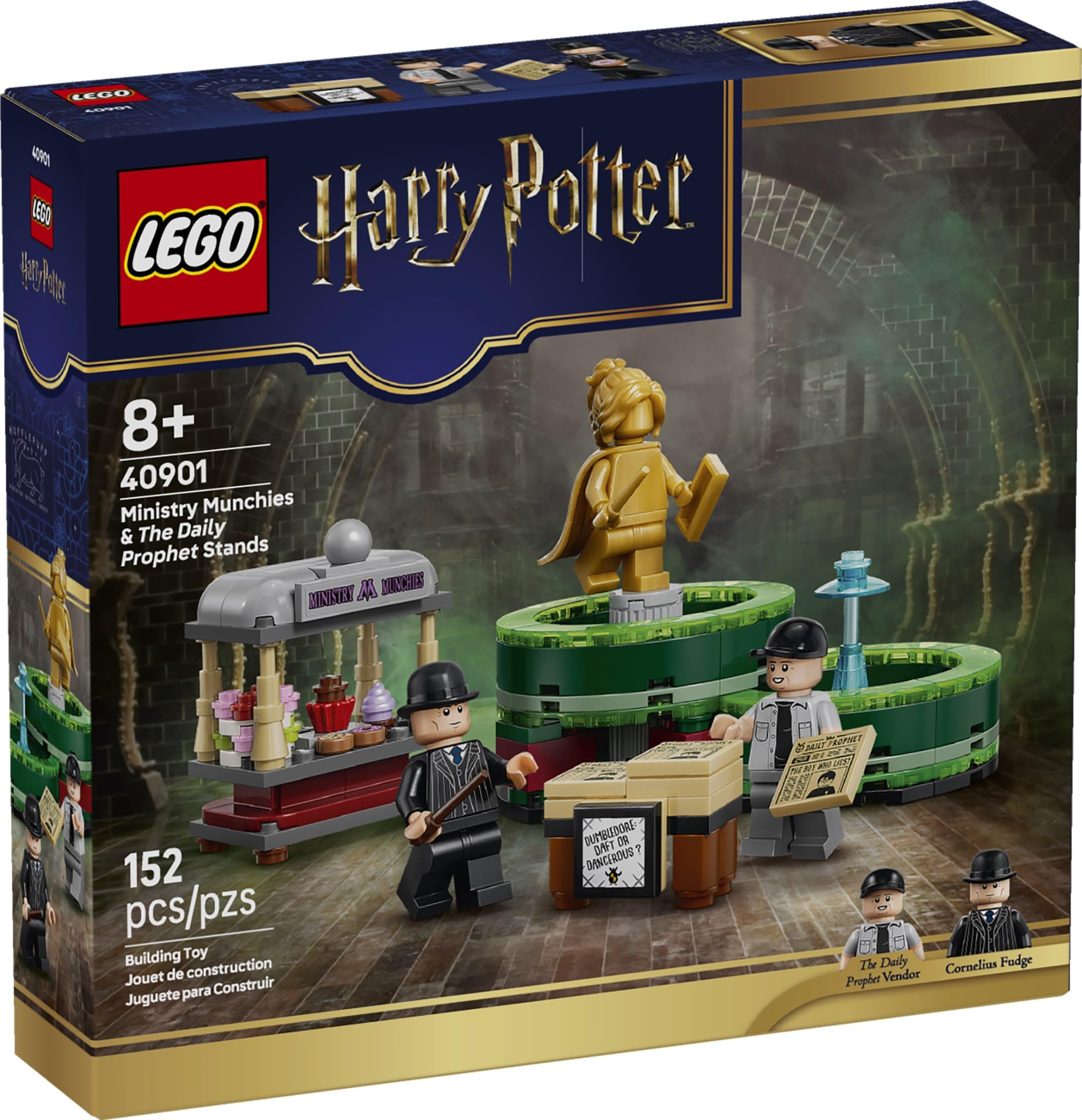 Harry Potter Ministry Munchies & Daily Prophet Stands Set #40901 – 152 Pieces, Fountain o…