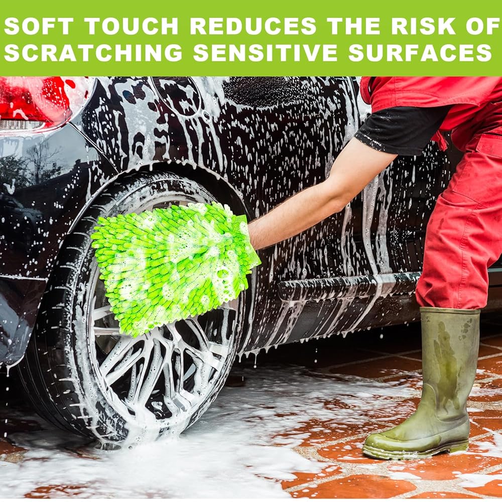 2-Pack Scratch-Free Car Wash Mitt, Highly Absorbent view 4
