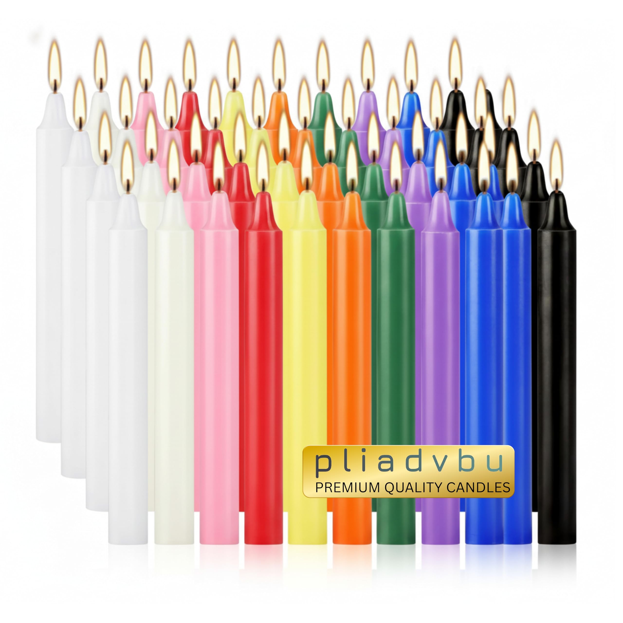 Pliadvbu Mini Spell Chime Taper Candle Set of 20