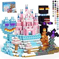 150 PCS Princess Castle Magnetic Blocks, Easter Gifts for Kids 3 4 5 6 7 Year Old - Ice & Fire Magnetic Tiles for Toddlers, Idea Birthday Gift Travel Toys for Ages 3-5 4-8 Boys and Girls.