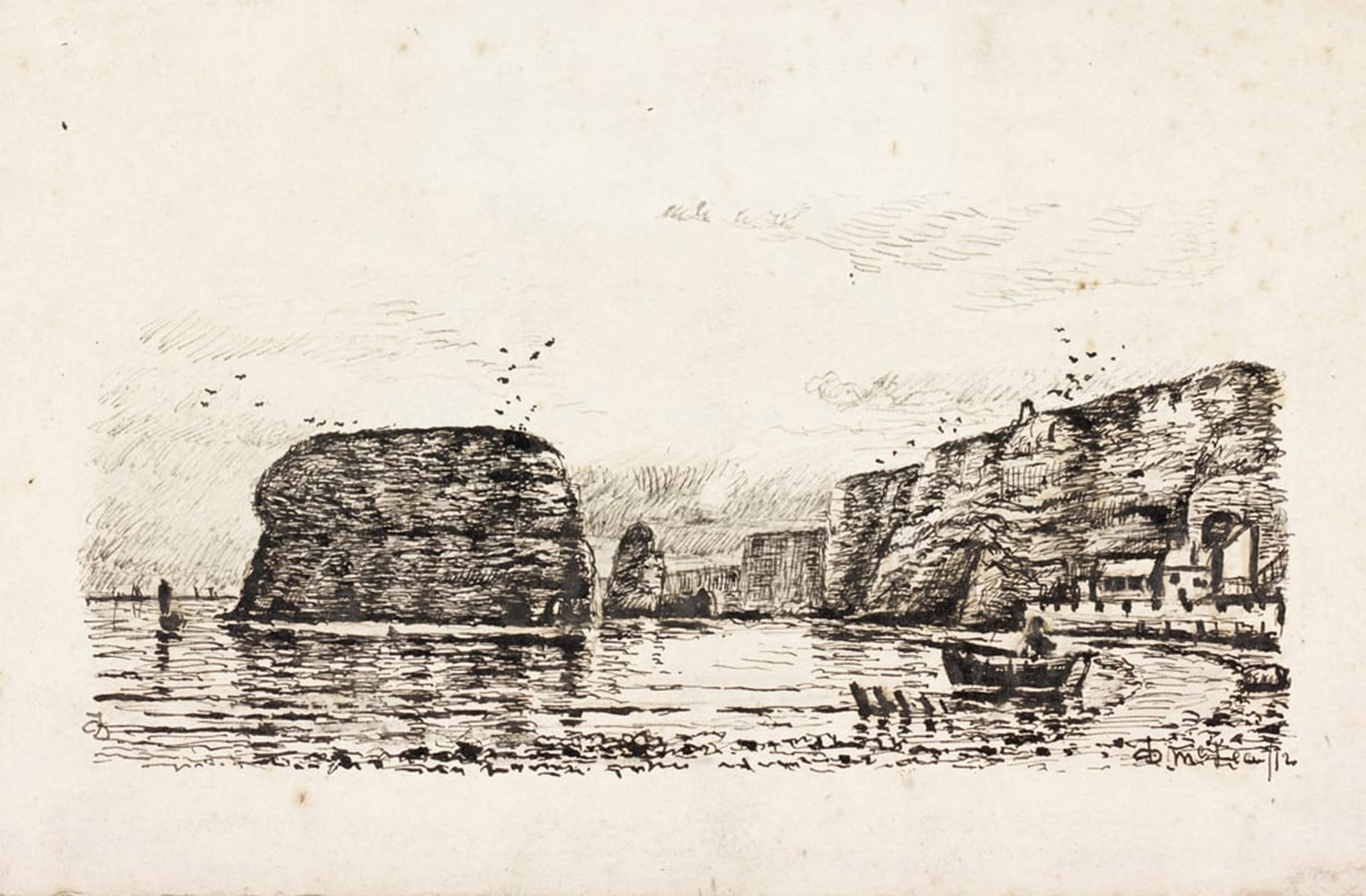 SERENDIPITP Vintage Picture Print on Canvas Wall Art Poster Marsden Rock and Grotto by Famous Painter Artwork Print Poster for Wall Decor 60x90cm