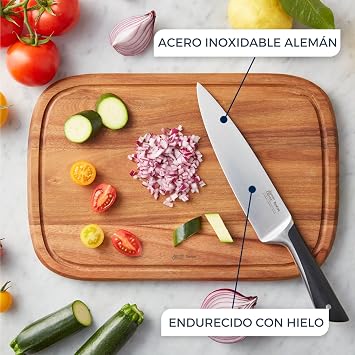 Jamie Oliver by Tefal 5-Piece Kitchen Knife Set, German Stainless Steel, Ice-Hardened Blades, Comfortable Grip K267S556