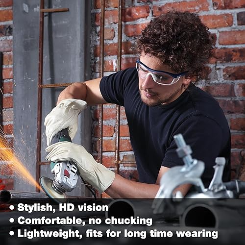 Miniatura 2 de WORKPRO Paquete de 3 gafas de seguridad Z87.1 anti niebla protección ocular gafas de seguridad ideales para laboratorio, viajes, carpintería dental