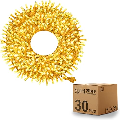 Miniatura 11 de Tira de luces de Navidad para exteriores, 108 pies, 300 luces LED con 8 modos y control remoto con temporizador, conectable de extremo a extremo,