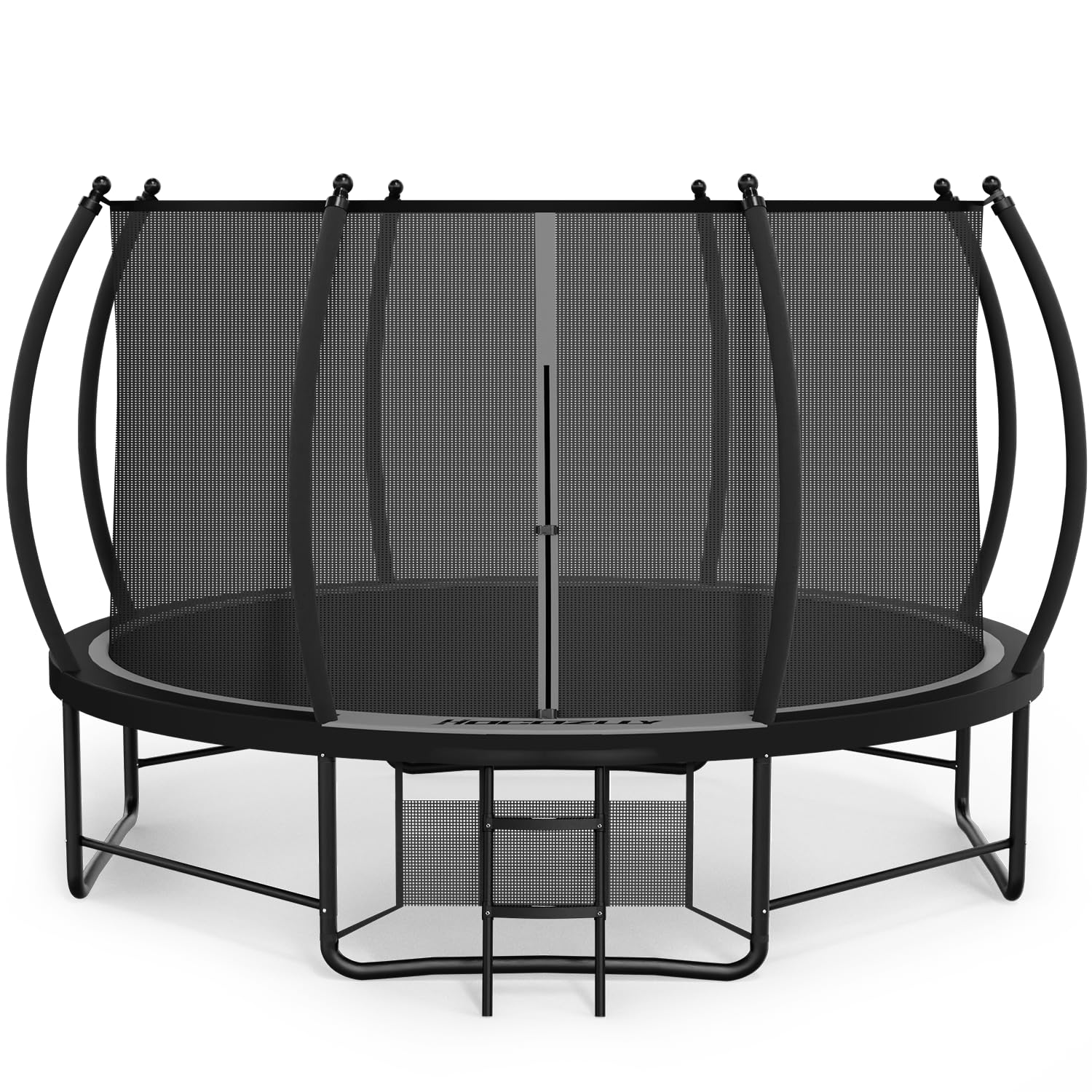 Outdoor Trampoline 12FT 14FT 16FT, Recreational Trampoline with Enclosure, Reinforced Trampolines with Thickened Pole & Non-Slip Wider Ladder