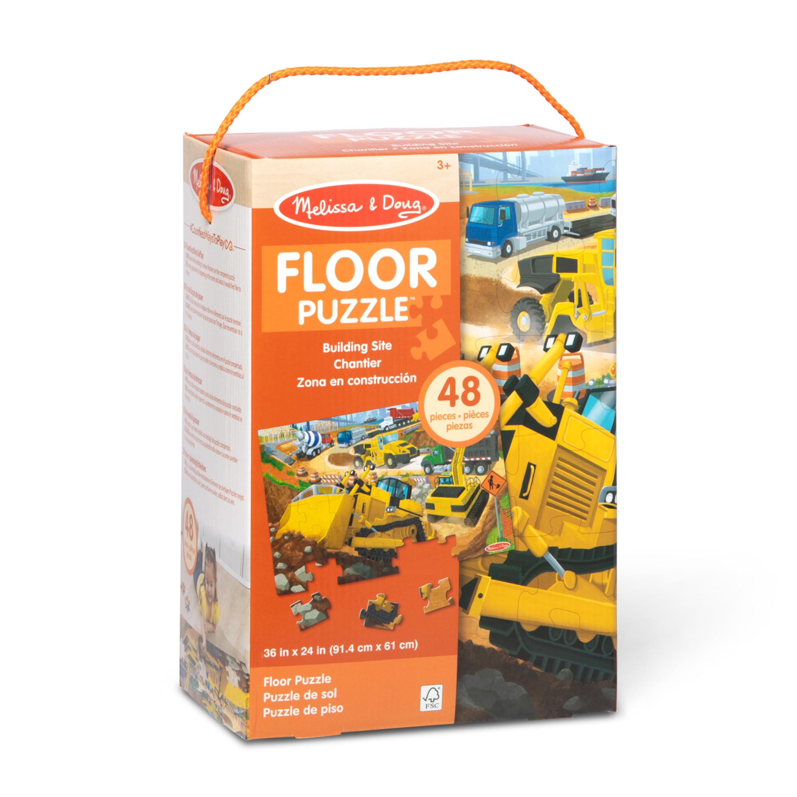Melissa & Doug Neu! Baustelle 48-teiliges Bodenpuzzle