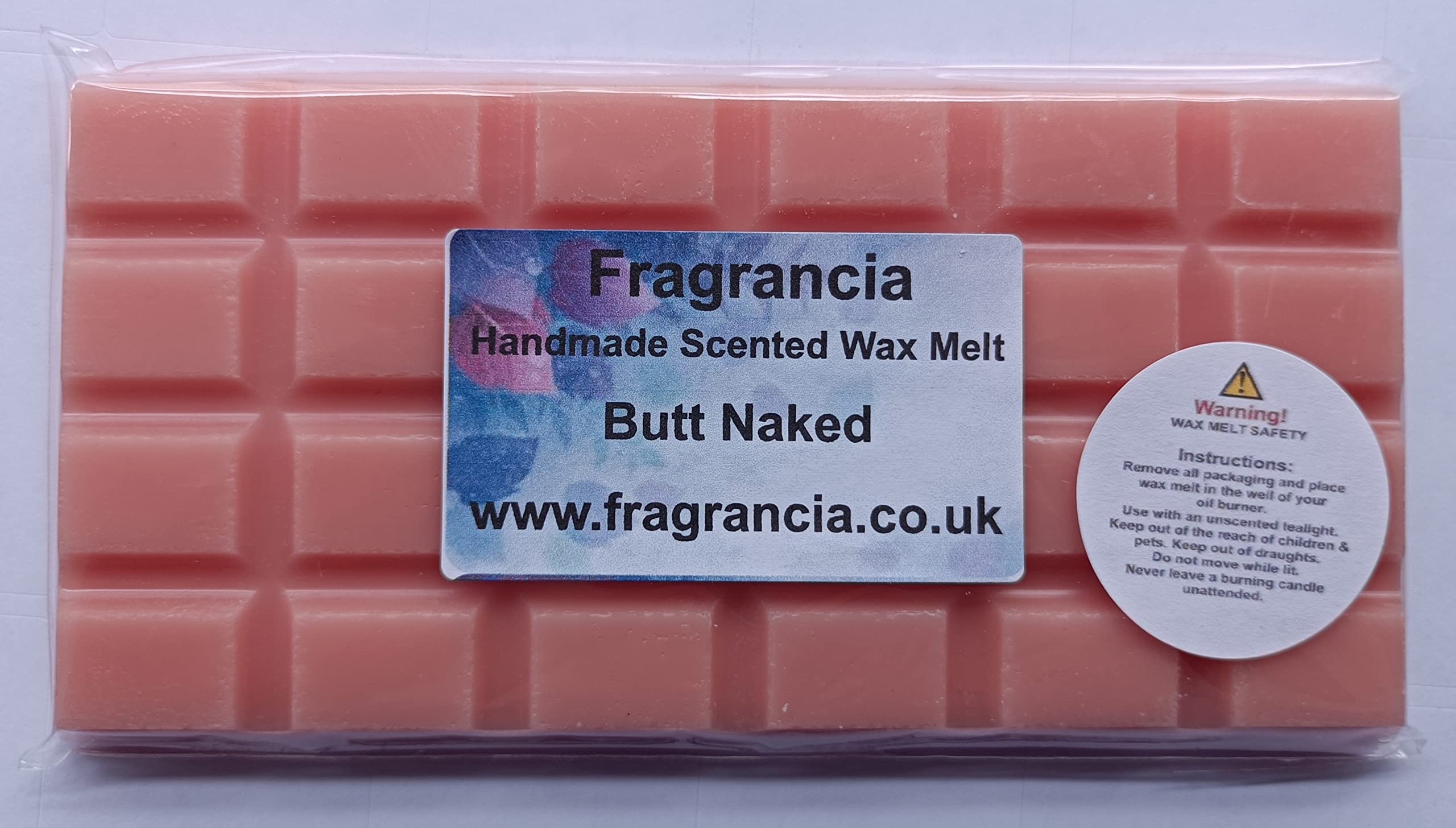 Fragrancia A Single Handmade Highly Scented 85g Wax Melt Bar (BUTT NAKED)