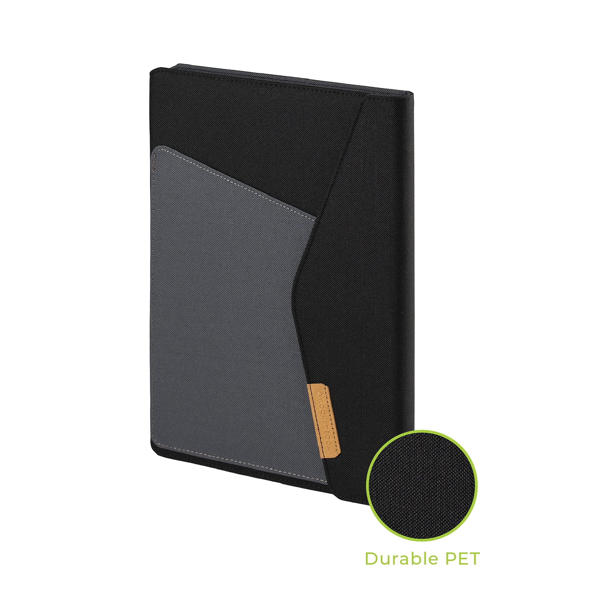 Rocketbook Kapselhülle für Orbitbriefe, 100% recycelbar, mit Stifthalter, Magnetverschluss und Innenaufbewahrung, Grau