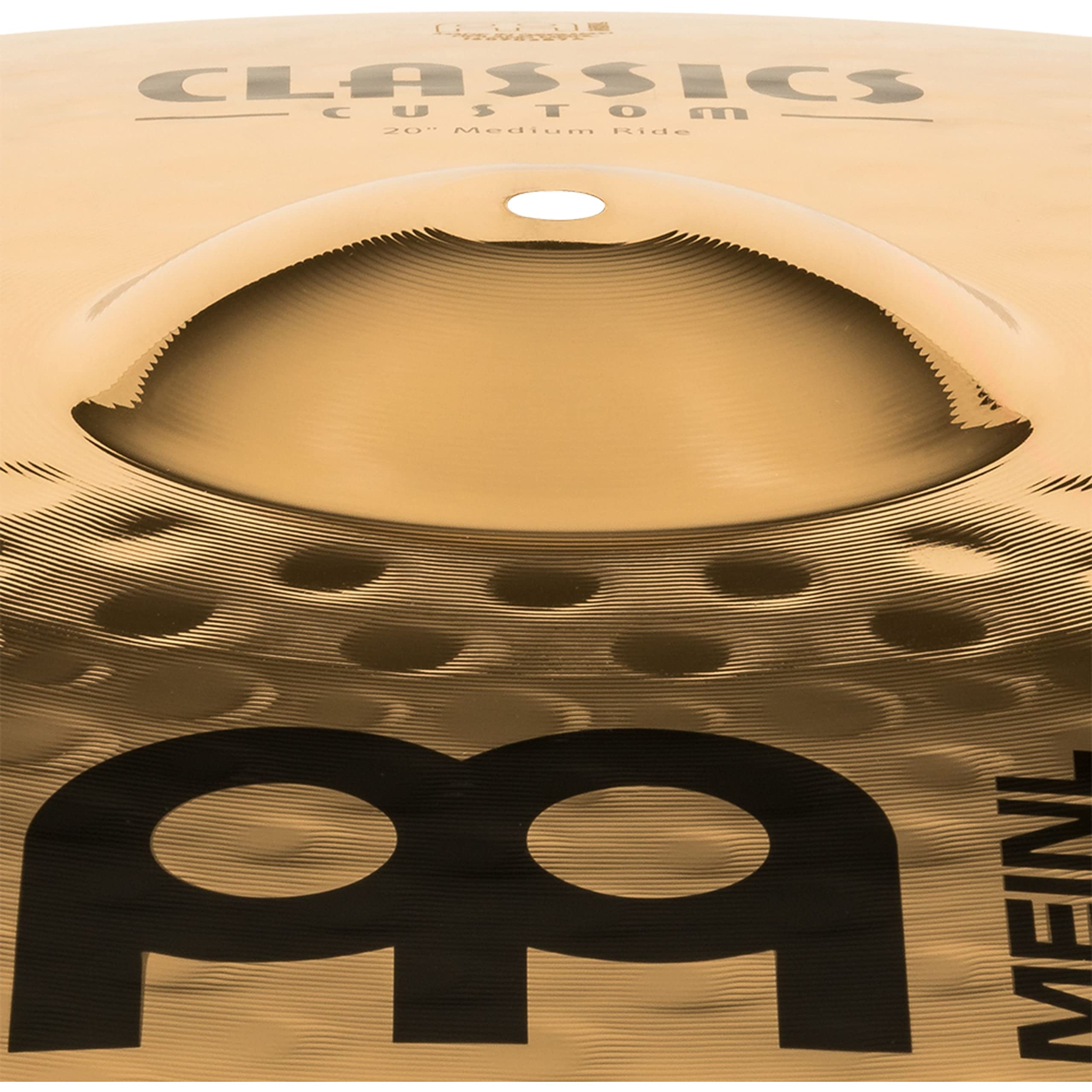 Meinl Cymbals Classics Custom Brilliant Cymbale Ride Medium 20 pouces (50,80cm) pour Batterie – B12 Bronze, Finition Brillante, Fabriquée en Allemagne (CC20MR-B)