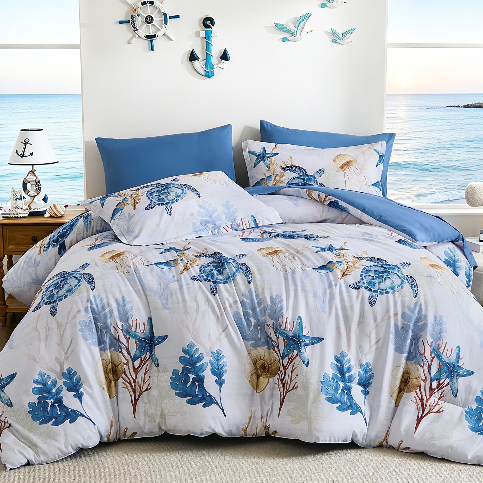 Xruibed Coastal Comforter Set - King Size -13 Xruibed Coastal Comforter Set - King Size -13