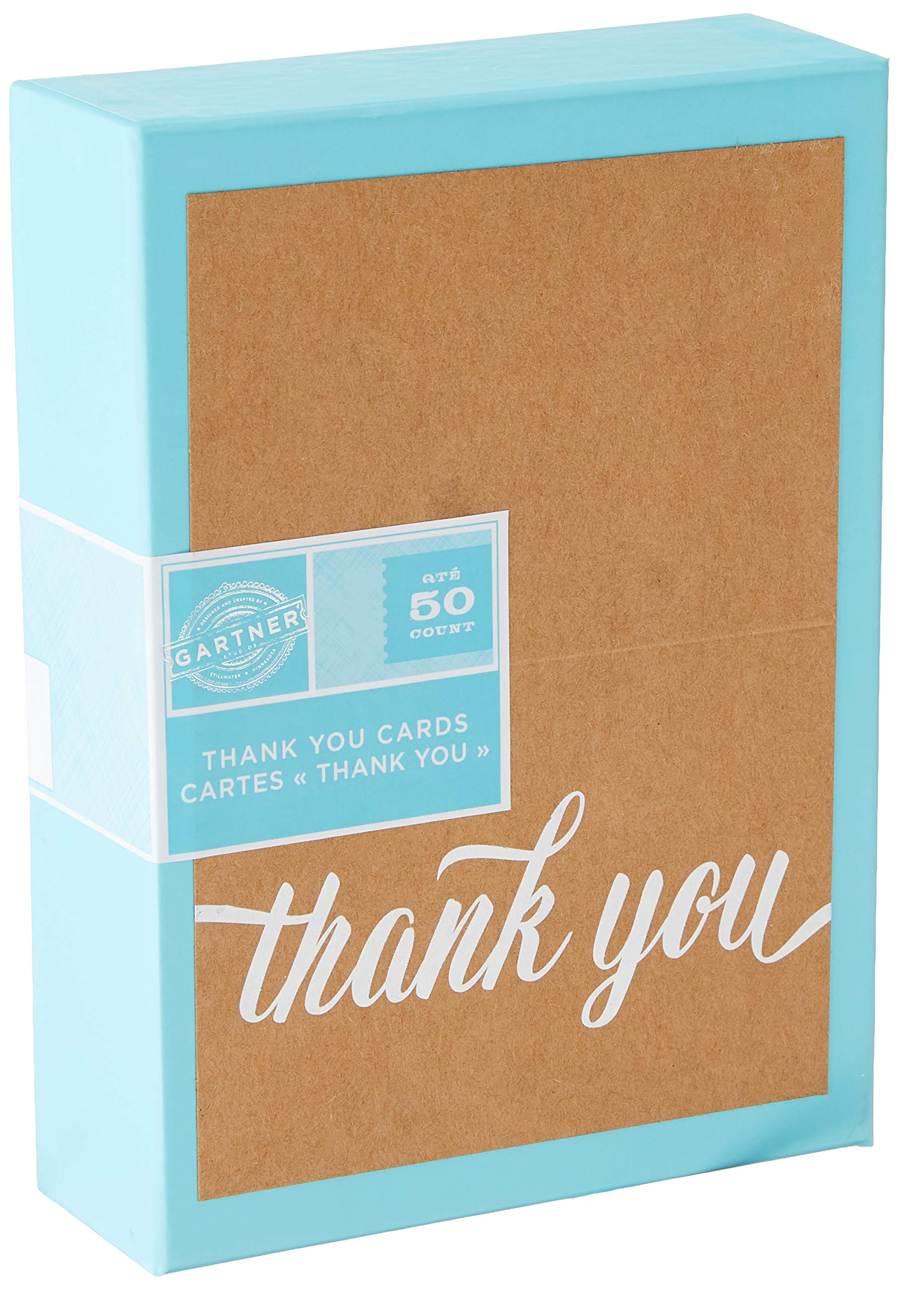 Gartner StudiosWhite Script Thank You Cards, Brown, (83642)