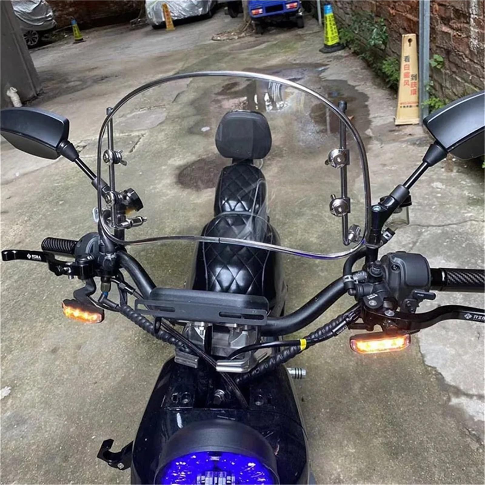Szyba motocyklowa Uniwersalna szyba skutera Deflektor wiatru Ekran przednia Spoiler powietrza Szyby motocyklowe