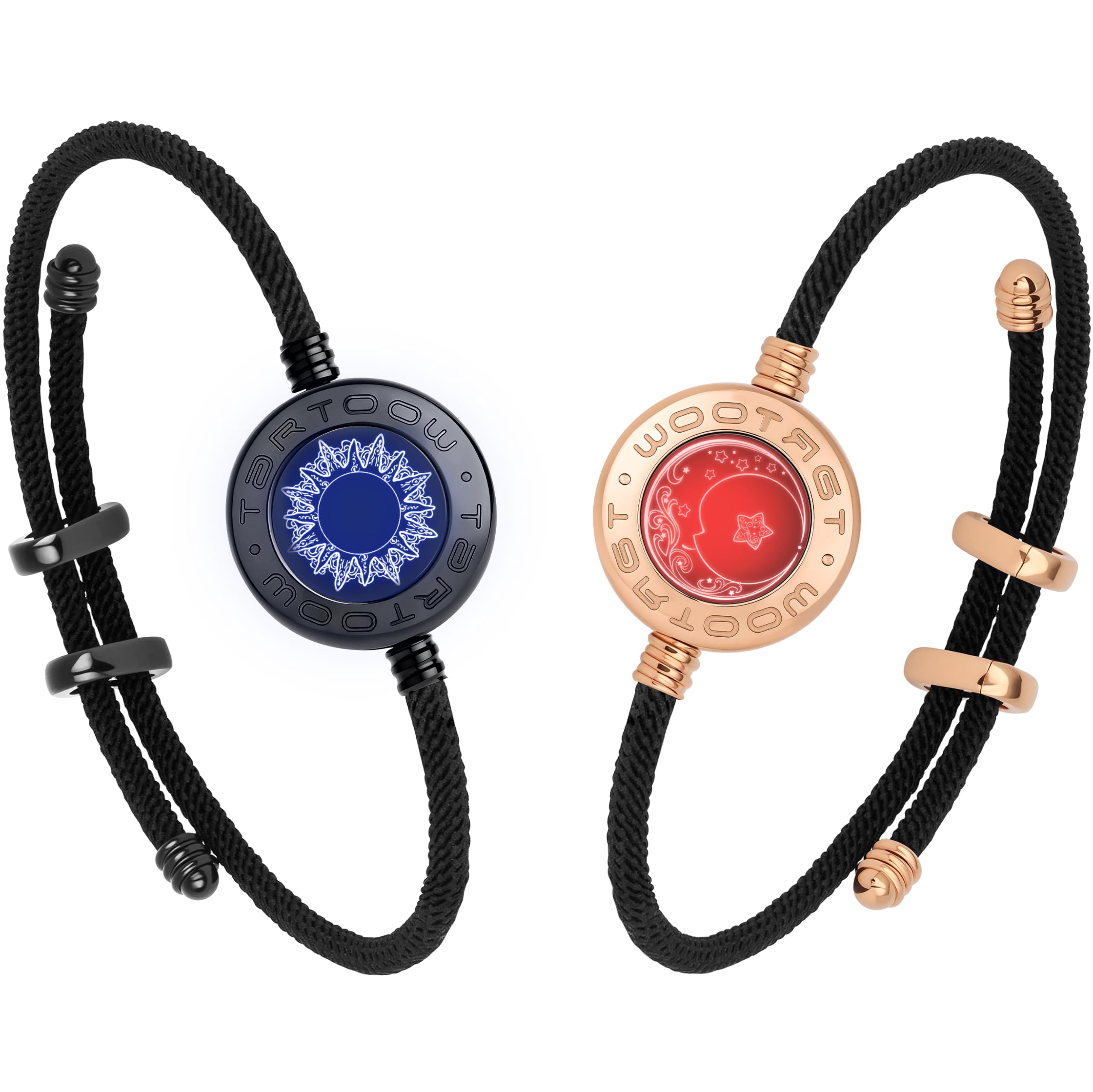 Long Distance Touch Vibration Armbänder Geschenke für Fernbeziehungen Für Freundin und Freund Liebesarmbänder für Paare Bluetooth MB001