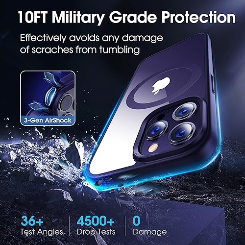 Miniatura 4 de CASEKOO Funda magnética más fuerte para iPhone 14 Pro, compatible con soporte de automóvil MagSafe, tecnología anti-amarilleo n. 1, protección de