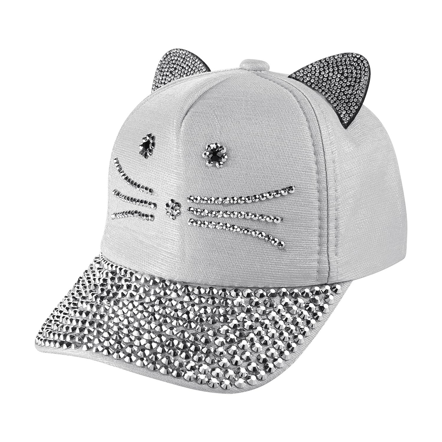 Kinder Baseballcap Mit Glitzer - Verstellbare Kindermütze Mit Strass | Für 2-4 Jahre