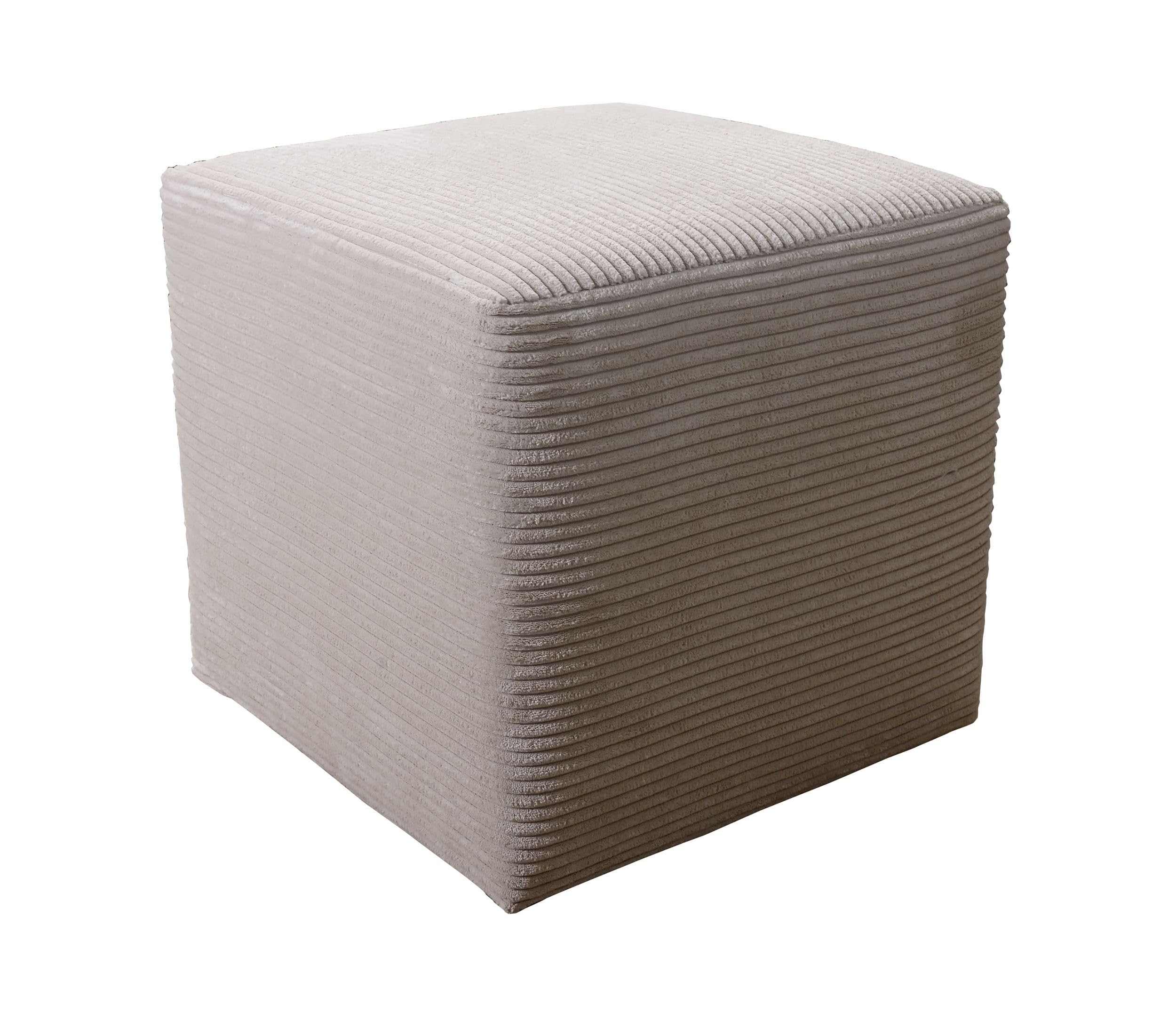Kubus I Sitzwürfel Hocker Sitzhocker 45x45x45 cm Cordstoff beige