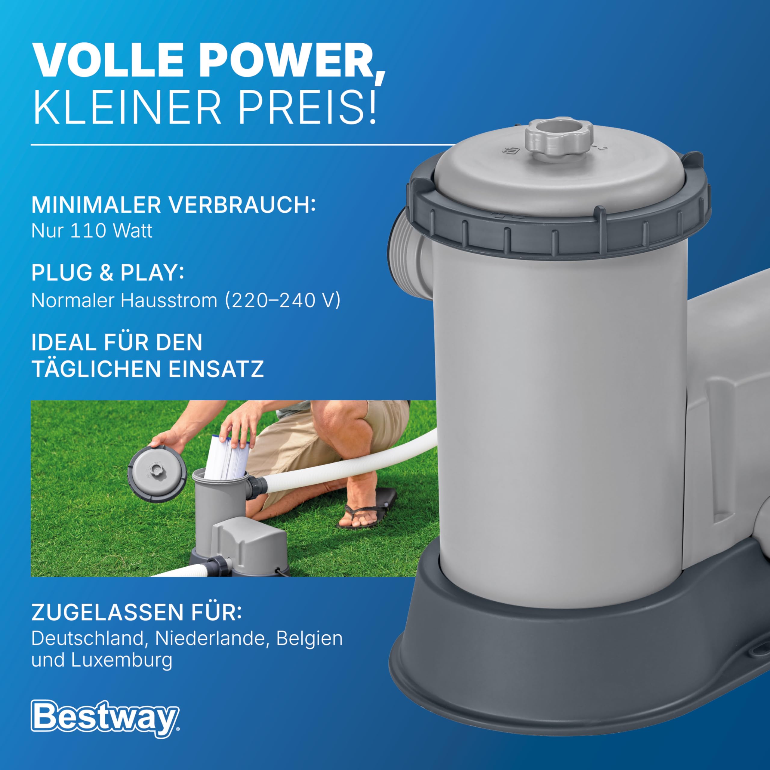 Bestway Filterpumpe 5.678 l/h, 110 W