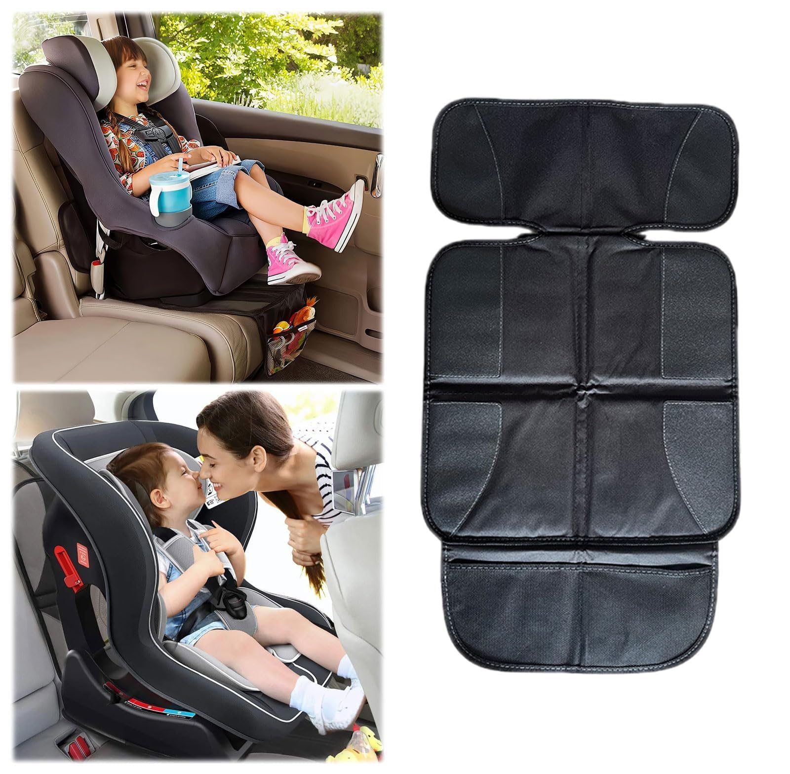 MINZHI Funda para Asiento Trasero, con Bolsillos de Malla, Protector de Asiento de Coche, Protector de Asiento, Protector de Asiento para Coche, Adecuado para Usar en los Asientos Traseros.