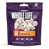 Whole Life Dog Just One Chicken Freeze Dried Dog Treats - Human Grade High Protein Food, Healthy Training Snacks, Freeze Dried Food Toppers, USA Made Natural Treats - 10 oz (Value Pack of 1)