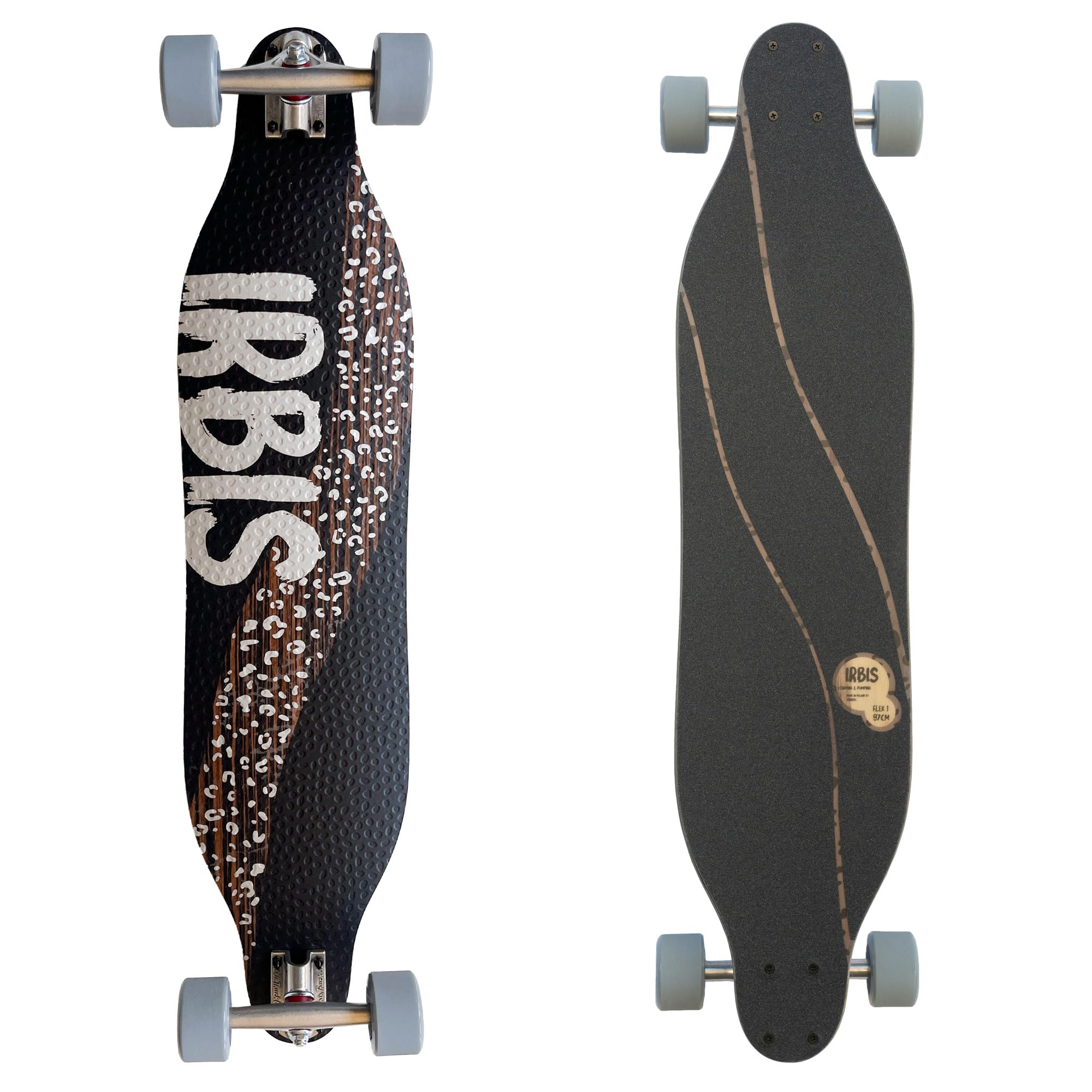 SWITCH IRBIS uniwersalna deska longboard Switch 97 cm, idealna do carving commuting, cruising Pumping, włókno szklane, Flex Paris V2, 150 mm, dla młodzieży i dorosłych, Made in Europe