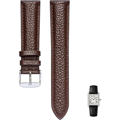 Quick Release Leather Straps For Cartier Watches With Buckle, Leather Watch Band Straps For Cartier Tank Watches - Multiple Colors