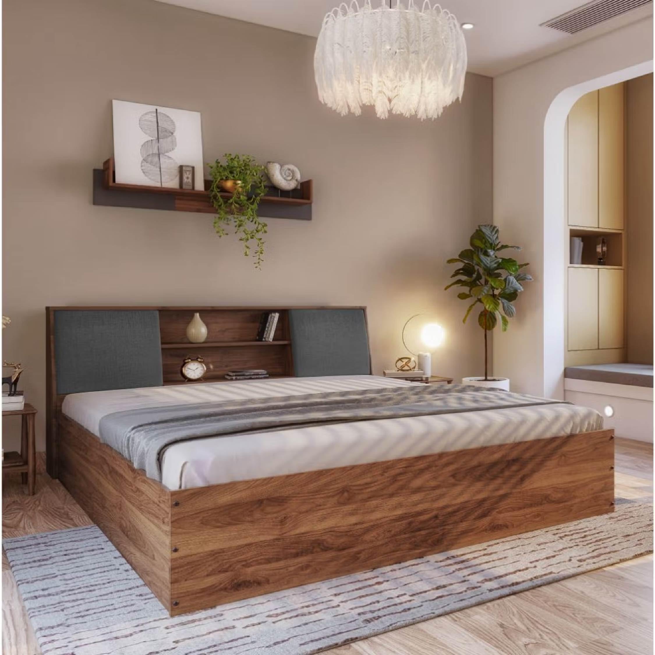Wakefit Bed | 1 Yr Warranty | Bed Queen Size, Storage Box & Foam-Cushioned Upholstery Headboard, Density: 680–750 kg/m³, Termite & Borer Resistant, Fits Mattresses Up to 8 Inches (Orion 78 x 60 - CW)-image-15