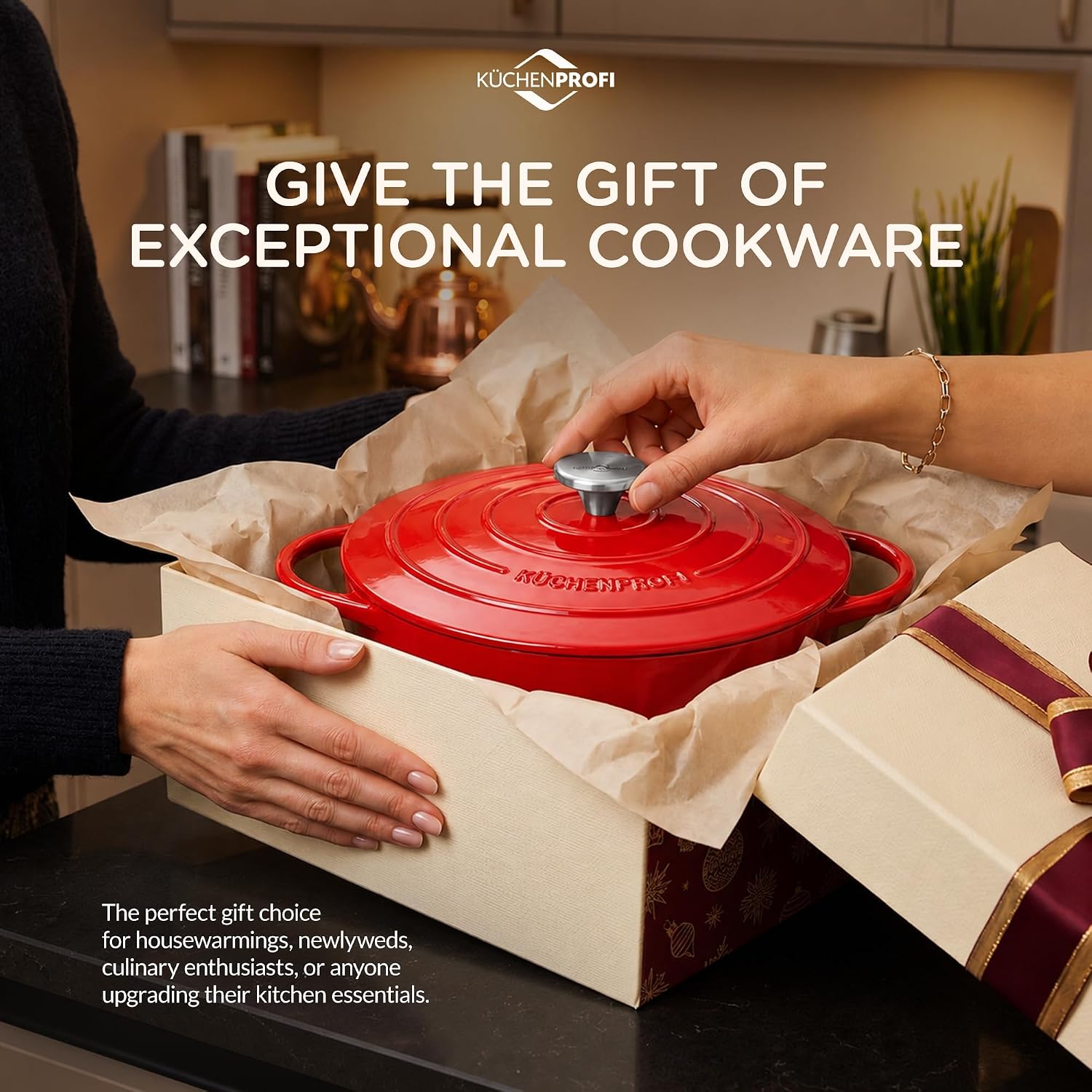 KÜCHENPROFI Provence Dutch Oven, 5.6 Qt - Classic Red