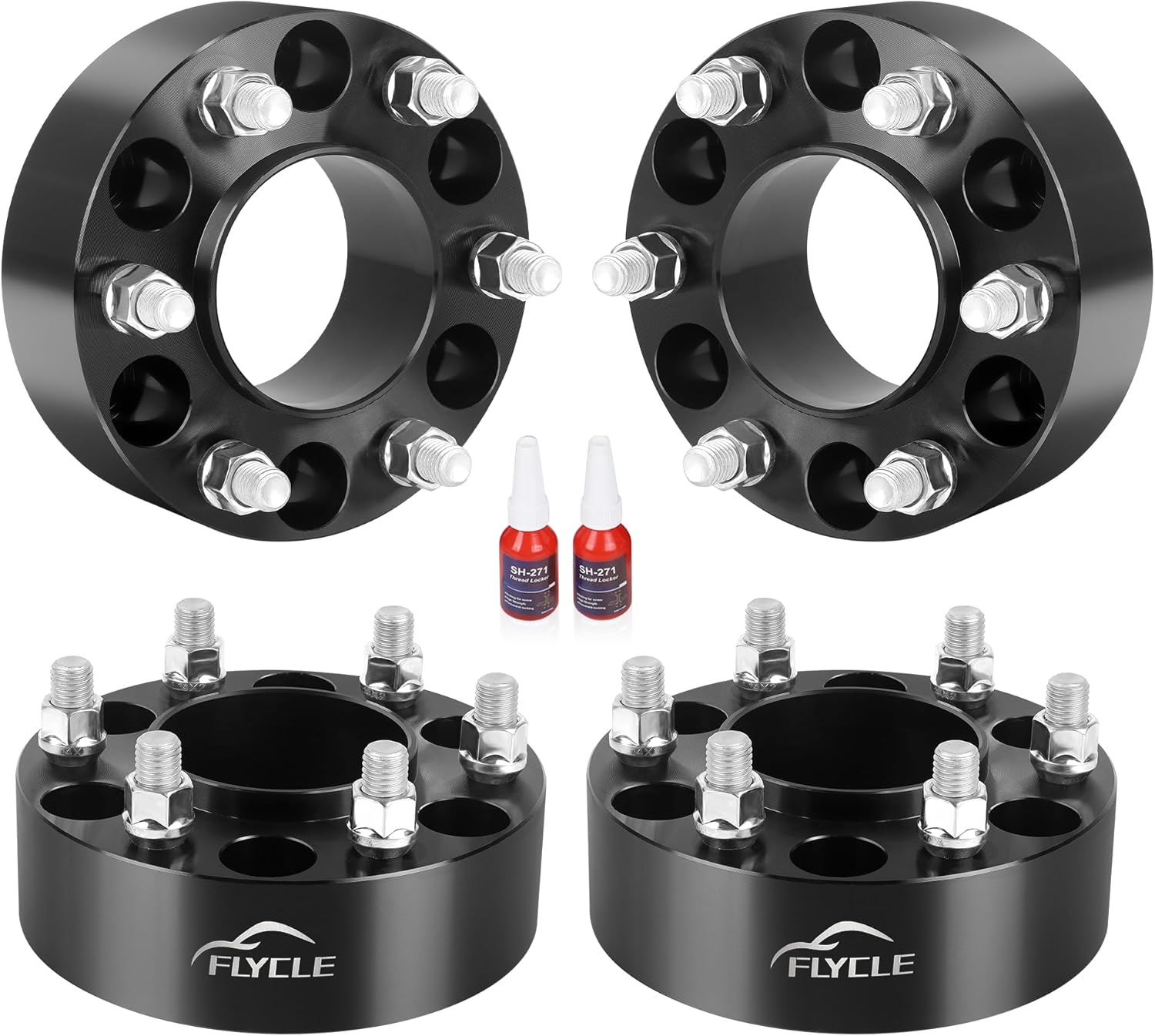 FLYCLE 5x5.5 Wheel Spacers 2 inch for 2012-2018 Ram 1500, 5 Lug 5x139.7mm 2" Forged Wheel Spacer for Ram 1500 with 14X1.5 Studs & 108mm Center Bore