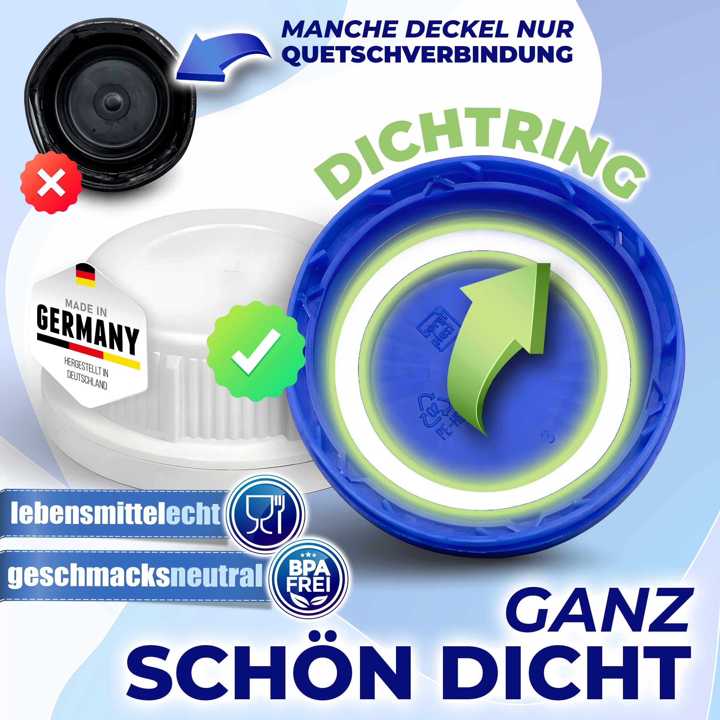 10L Wasserkanister, BPA frei lebensmittelecht, Kanister Made in Germany | Kosmetex Wasser Kanister 10 Liter für Camping, Garten, Gewerbe & Haushalt, Robust, Geschmacksneutral für Wasser & Getränke