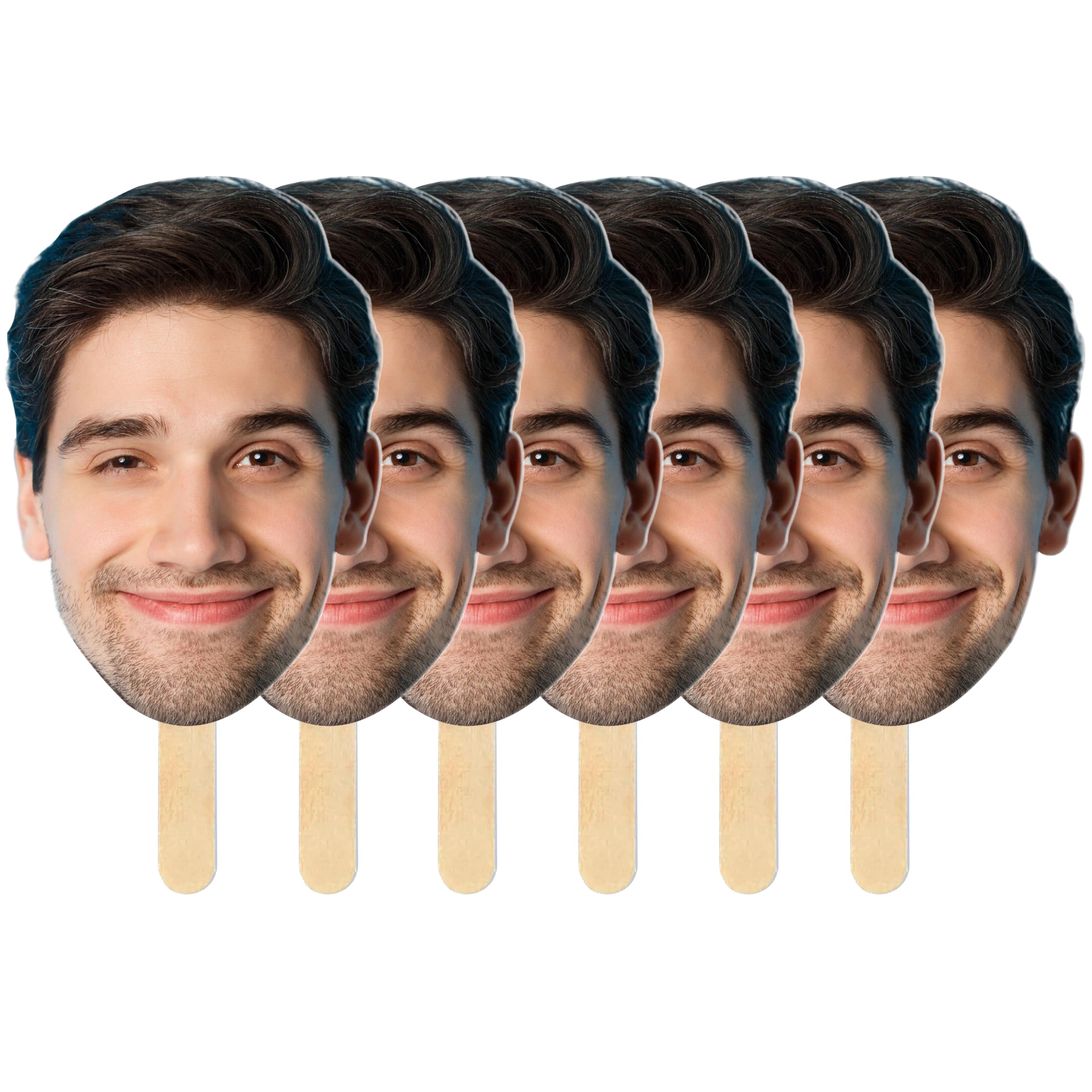 1 Pc, Custom Big Head with Your Photo | Fun Face Cardboard Cutout | 4 Materials - 6 Size Options - Big Heads on a Stick | Life Size face on a Stick | Upload Your Photo