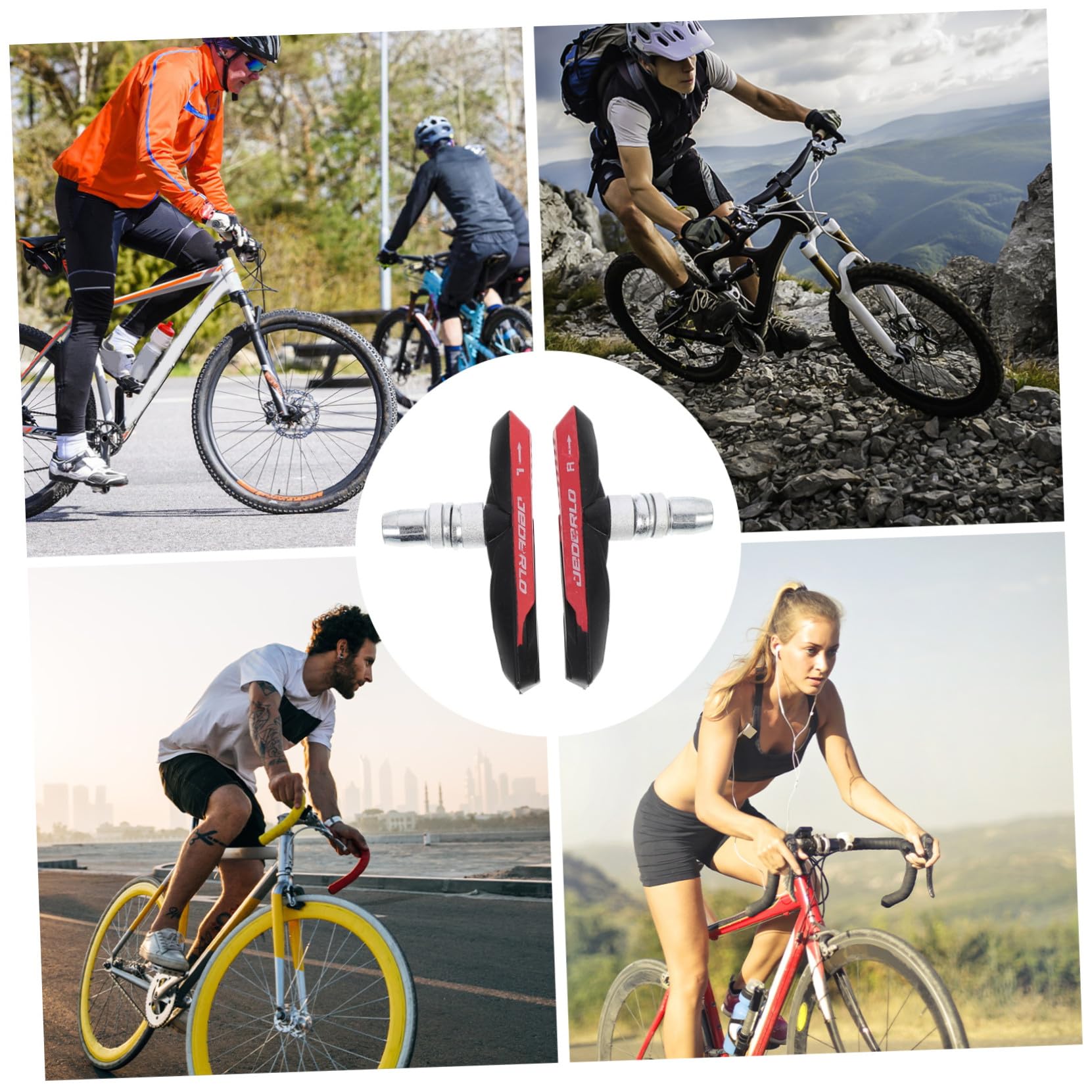 POPETPOP 9 Paires De Plaquettes De Frein De Vélo Plaquettes De Frein De Vélo en Caoutchouc Outils De Frein De Vélo en Caoutchouc Blocs De Frein De Vélo De Montagne Blocs De Frein De Vélo