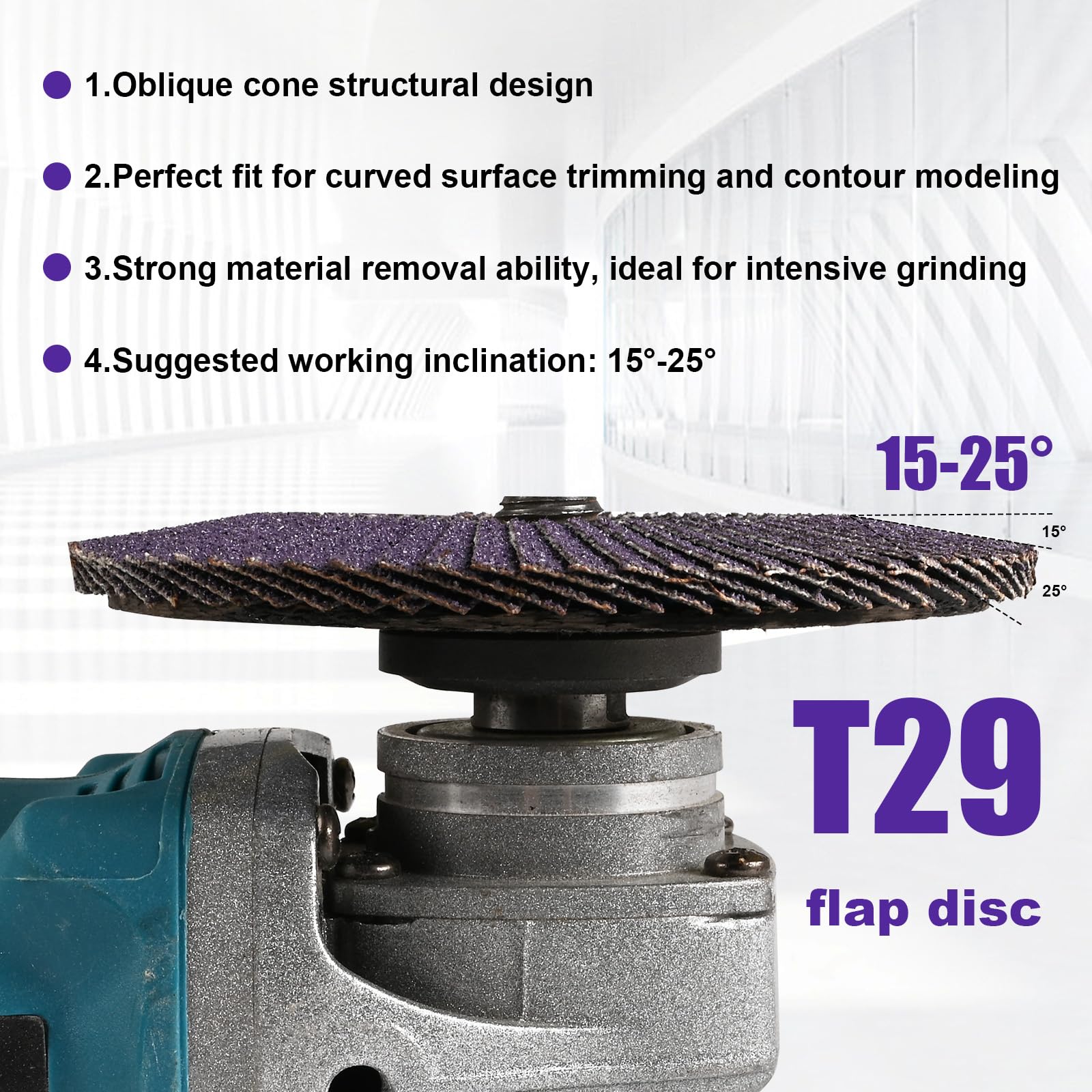 Purple Ceramic Flap Discs - Angle Grinder Abrasives -8