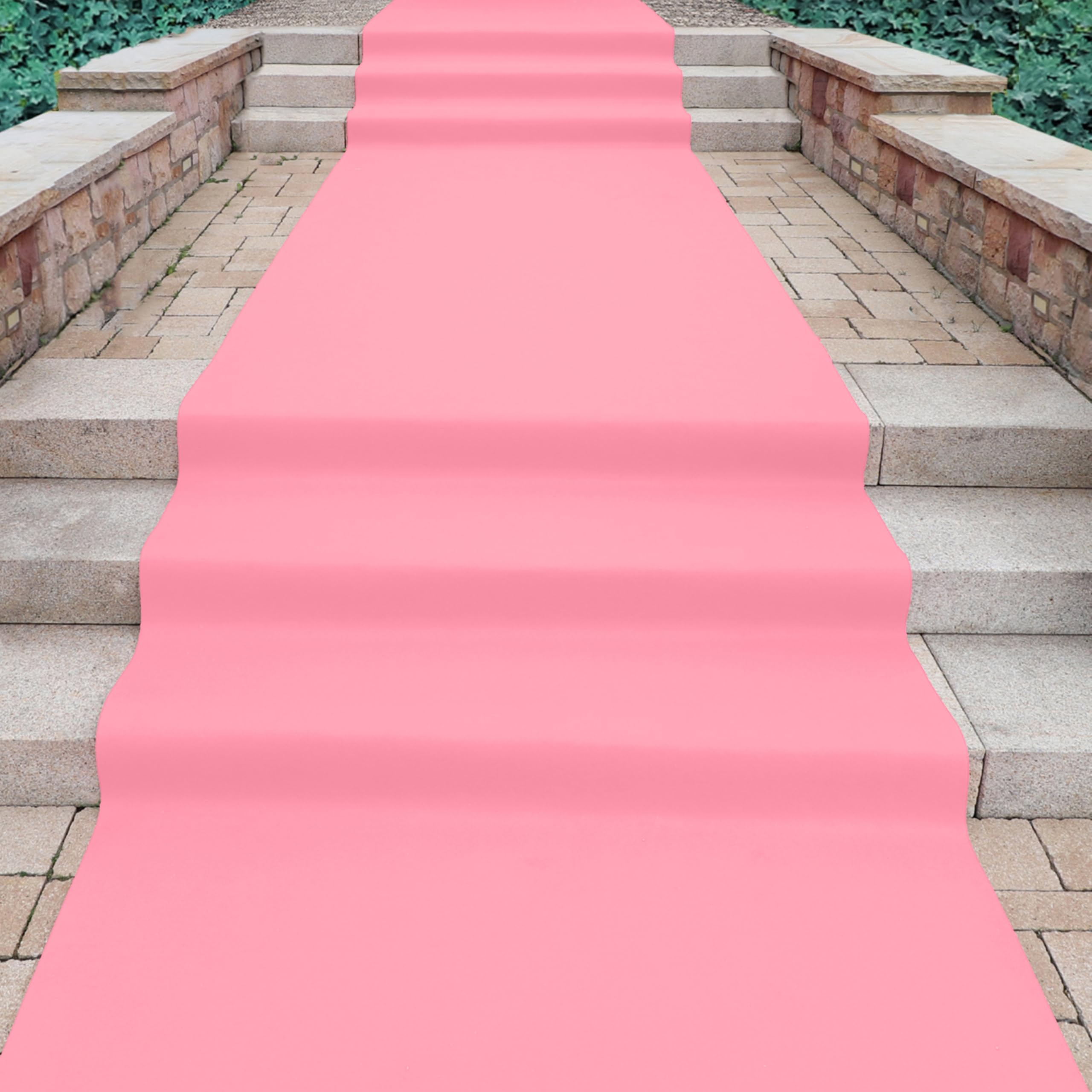 Primaflor Hochzeitsteppich Podium | 200x200 cm | Altrosa | 2 mm hoch | Event- & Messeteppich B1 CFL-S1 | Nadelvlies Meterware | rutschsicherer Bodenbelag für Trauung, Messe & Ausstellung