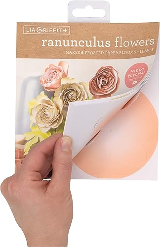 Miniatura 3 de Lia Griffith Flores de papel esmerilado, 6 x 6.5 pulgadas, colores surtidos, 21 unidades
