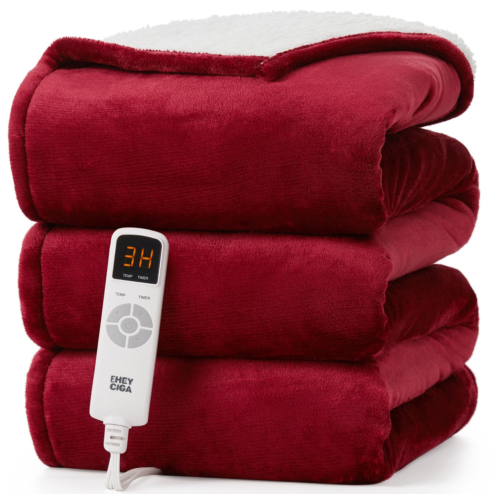 Photo 1 of [DIRTY] EHEYCIGA Heated Blanket Electric Blanket Twin - Heating Blanket with 5 Heating Levels & 10 Hours Auto Off, Soft Cozy Sherpa Washable Blanket with Fast Heating, 62 x 84 Inches, Navy Blue