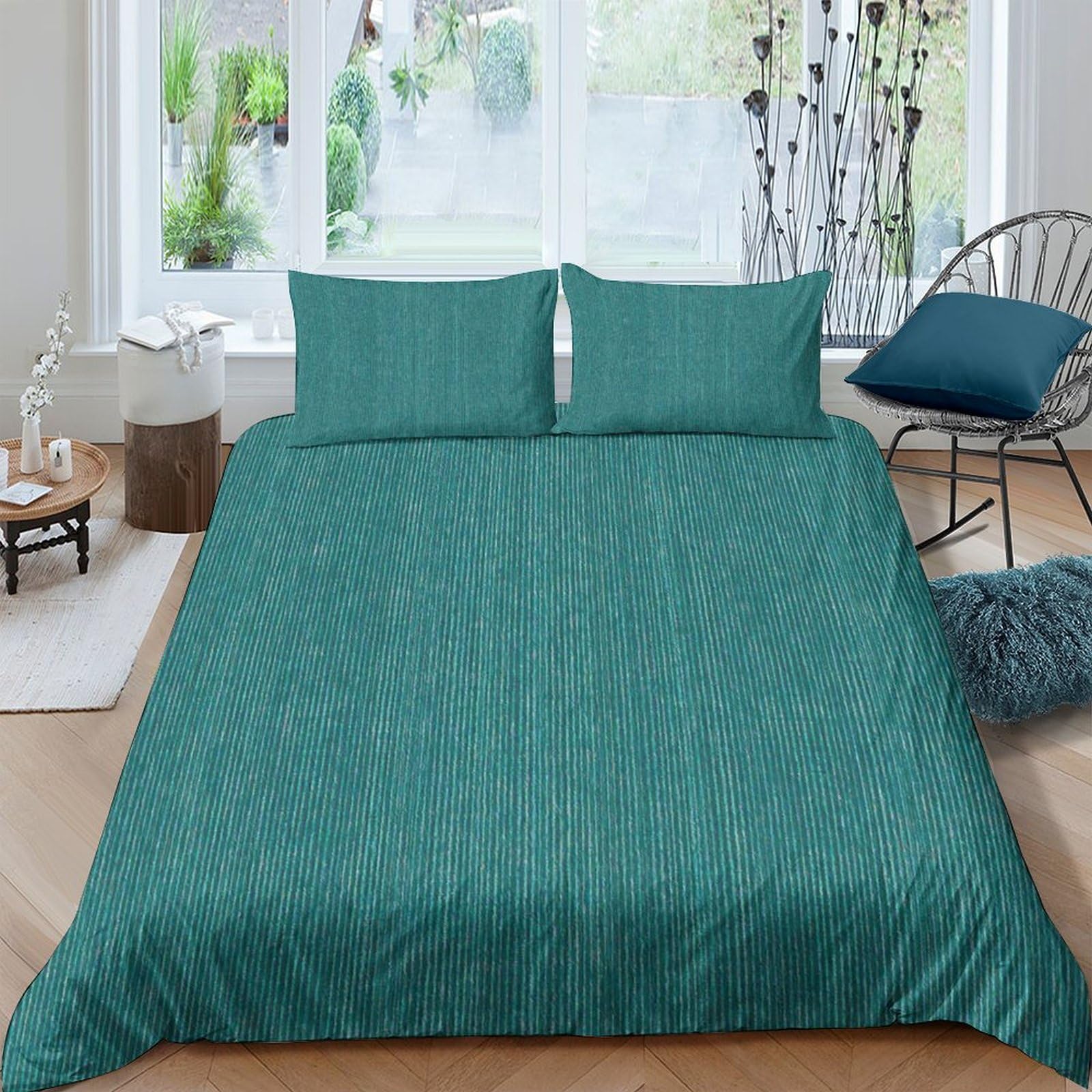 Ctjqhvkz Style-9 3D Printed Teal Abstract Fitted Sheet Microfiber Soft Breathable Geometric Mattress Cover For Bedroom Guest Room Decor Single（135X200cm）