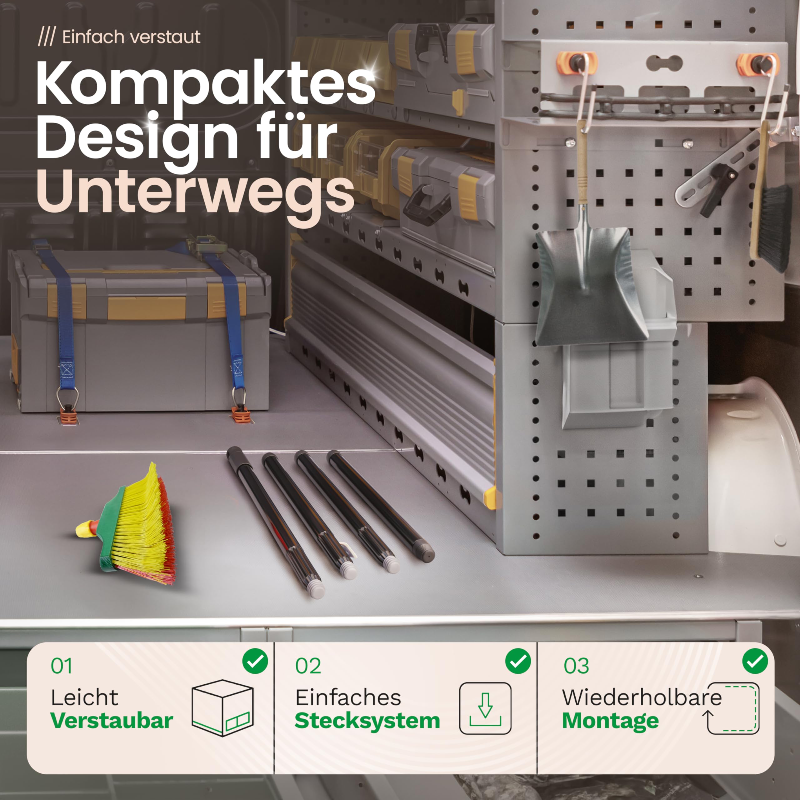 Novaliv 2X Krallenbesen mit Stiel 30cm, Spezialbesen gebogenen Borsten Borsten Rot Gelb -Ideal als Gartenbesen, Kratzbesen, Kunstrasen Besen, Optimal für Camping, Straßenbesen