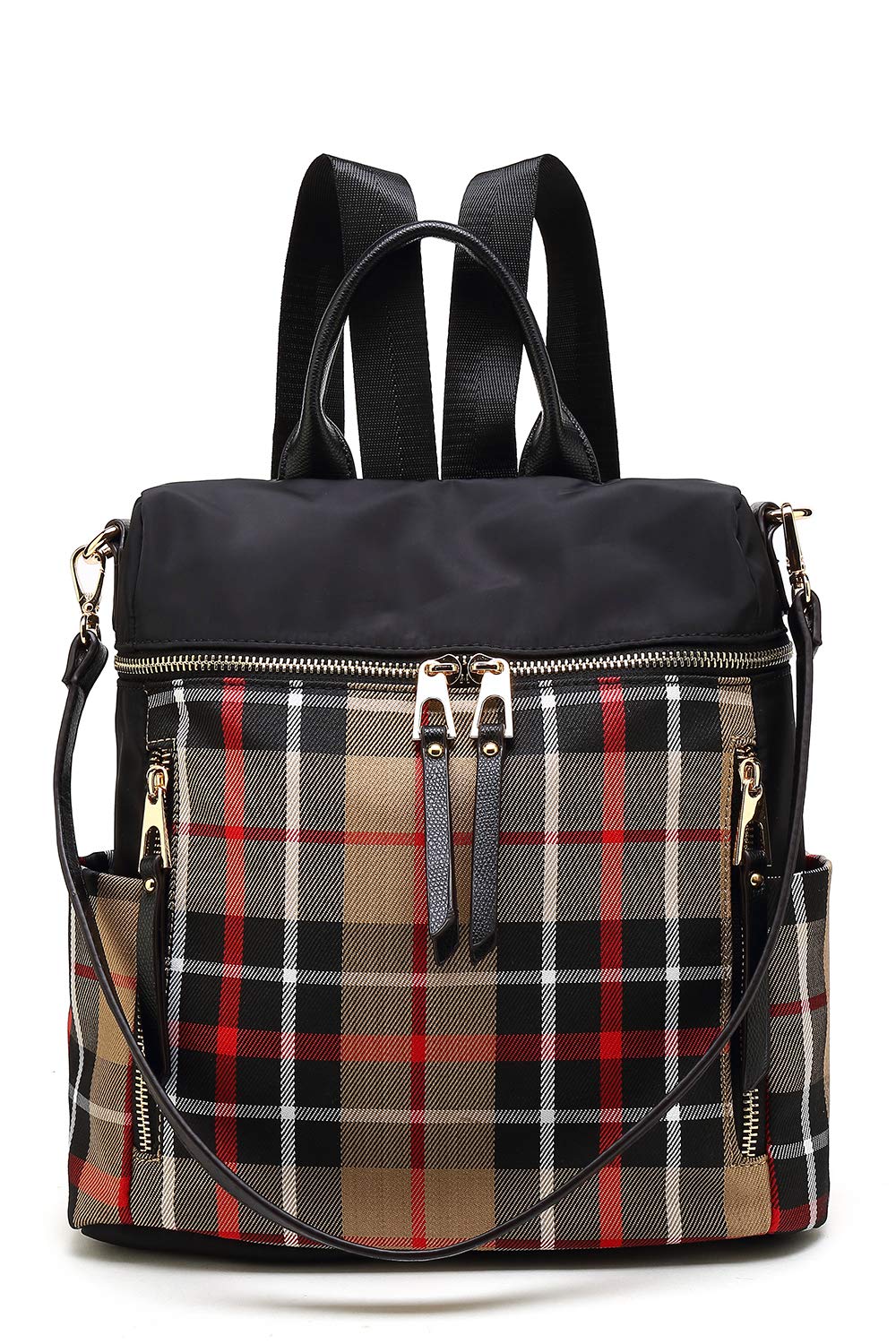 MKF CollectionMKF Collection Nishi Plaid Backpack Waterproof Laptop Backpack for Travel Daypack Nylon By Mia K