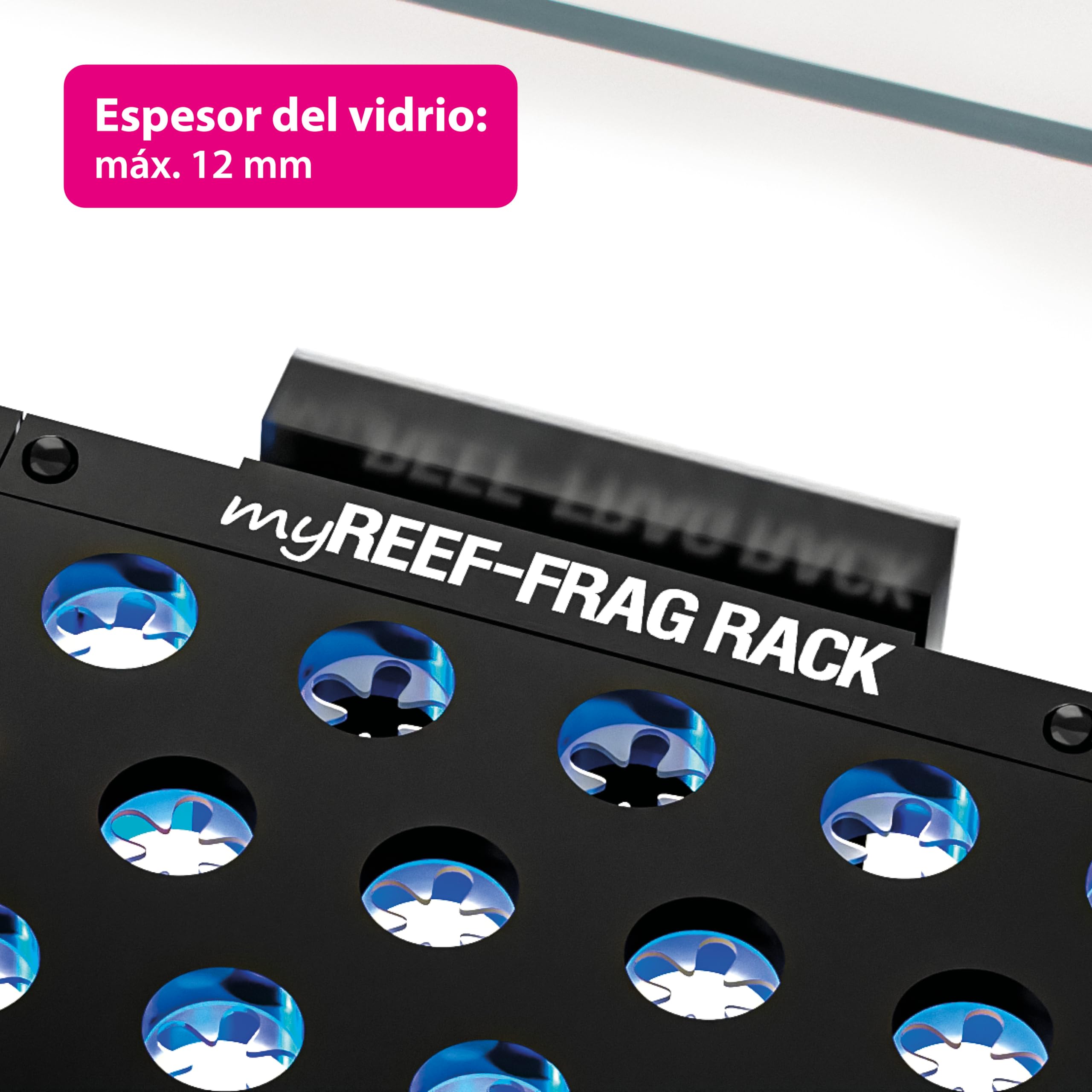 ARKA myREEF-FRAG Rack - con 32 Agujeros - Soporte esquejes de Coral con Fuertes imanes para acuarios Marinos, Incl. fusibles de Silicona, diámetro de los Agujeros Aprox. 15 mm.