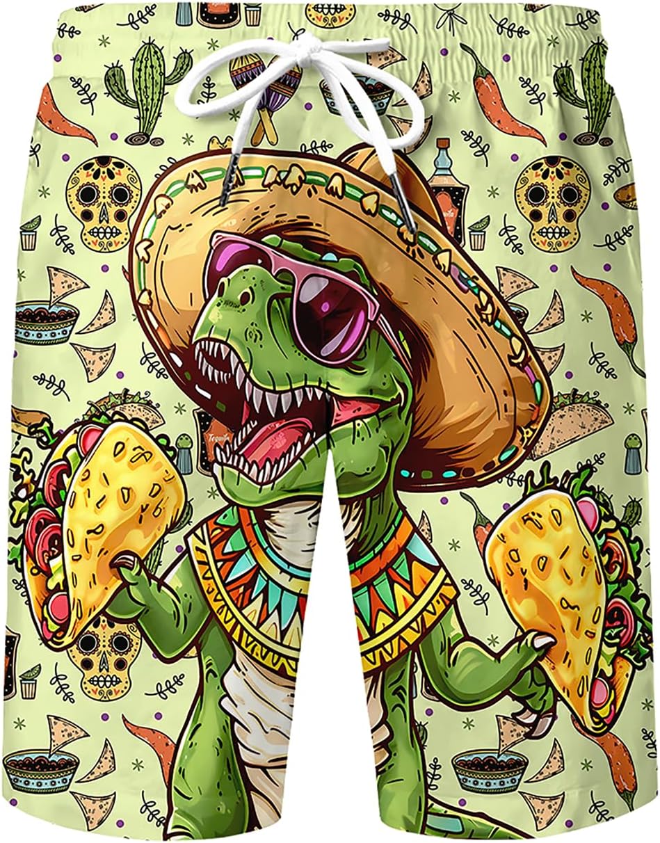 DOOPCCOR Men's 3 Piece Tracksuit Cuban Collared funny Hawaiian Shirt Shorts Button Down Sets With Bucket Hats