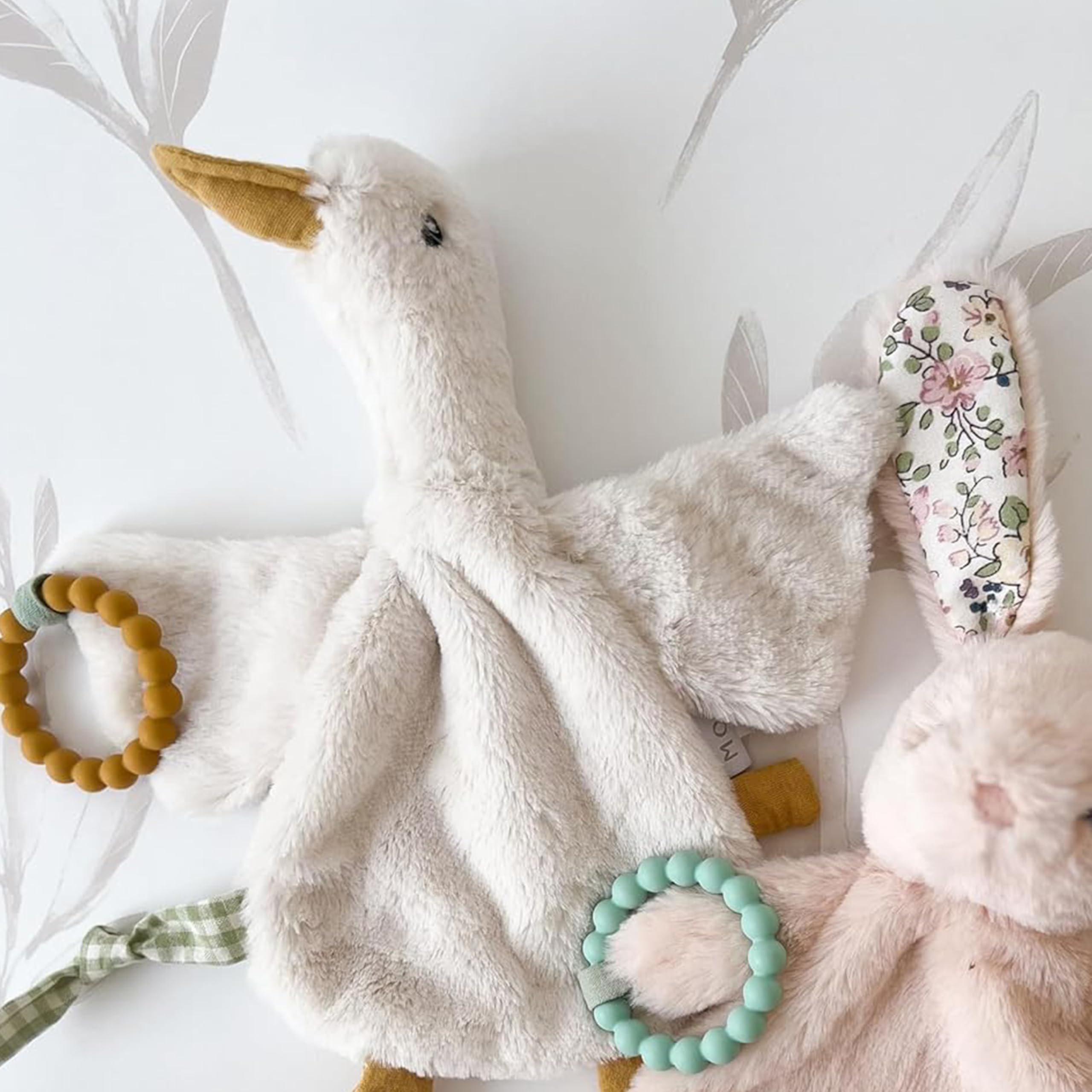 MON AMI PRU Goose Silicone Teether Security Blanket 12"/30.5cms, 12X10X3 inches - Image 4
