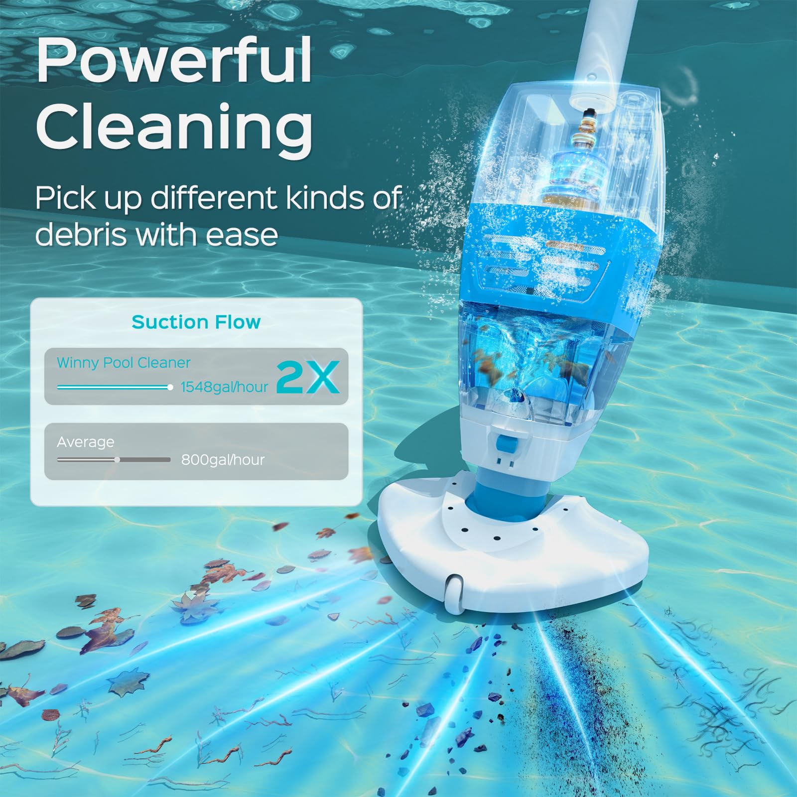 WINNY POOL CLEANER Ręczny odkurzacz basenowy - OD