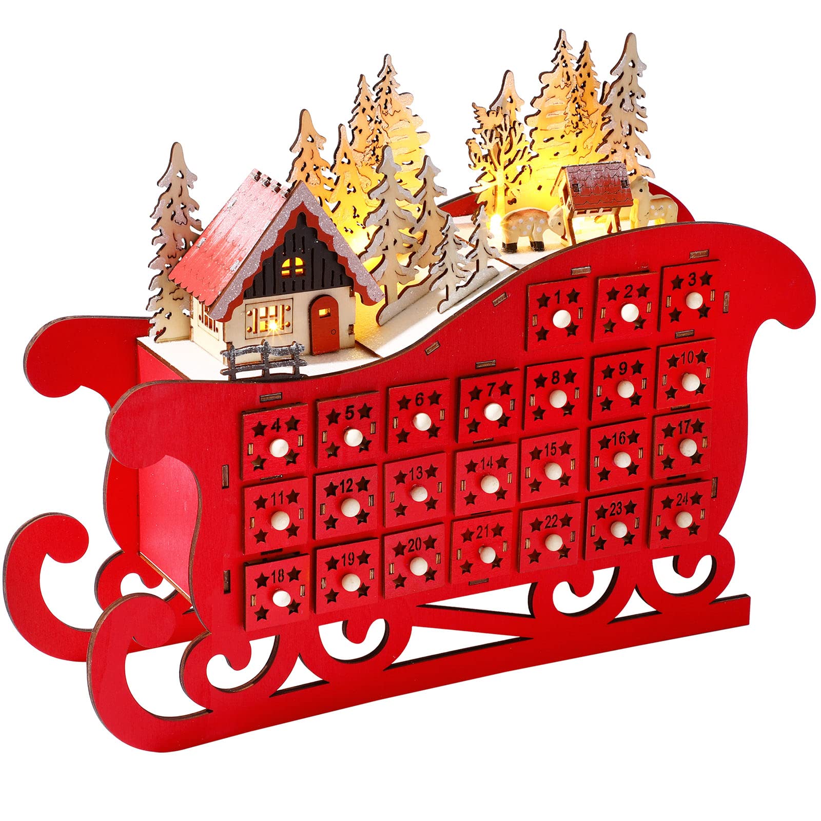 Amazon.com: Christmas Wooden Advent Calendar Christmas Sleigh Countdown Calendar with 24 Drawers Wooden Advent Calendar Xmas Countdown Advent Calendar for Adults Kids Christmas Countdown Decoration Supplies : Home & Kitchen Amazon.com: Christmas Wooden Advent Calendar Christmas Sleigh Countdown Calendar with 24 Drawers Wooden Advent Calendar Xmas Countdown Advent Calendar for Adults Kids Christmas Countdown Decoration Supplies : Home & Kitchen