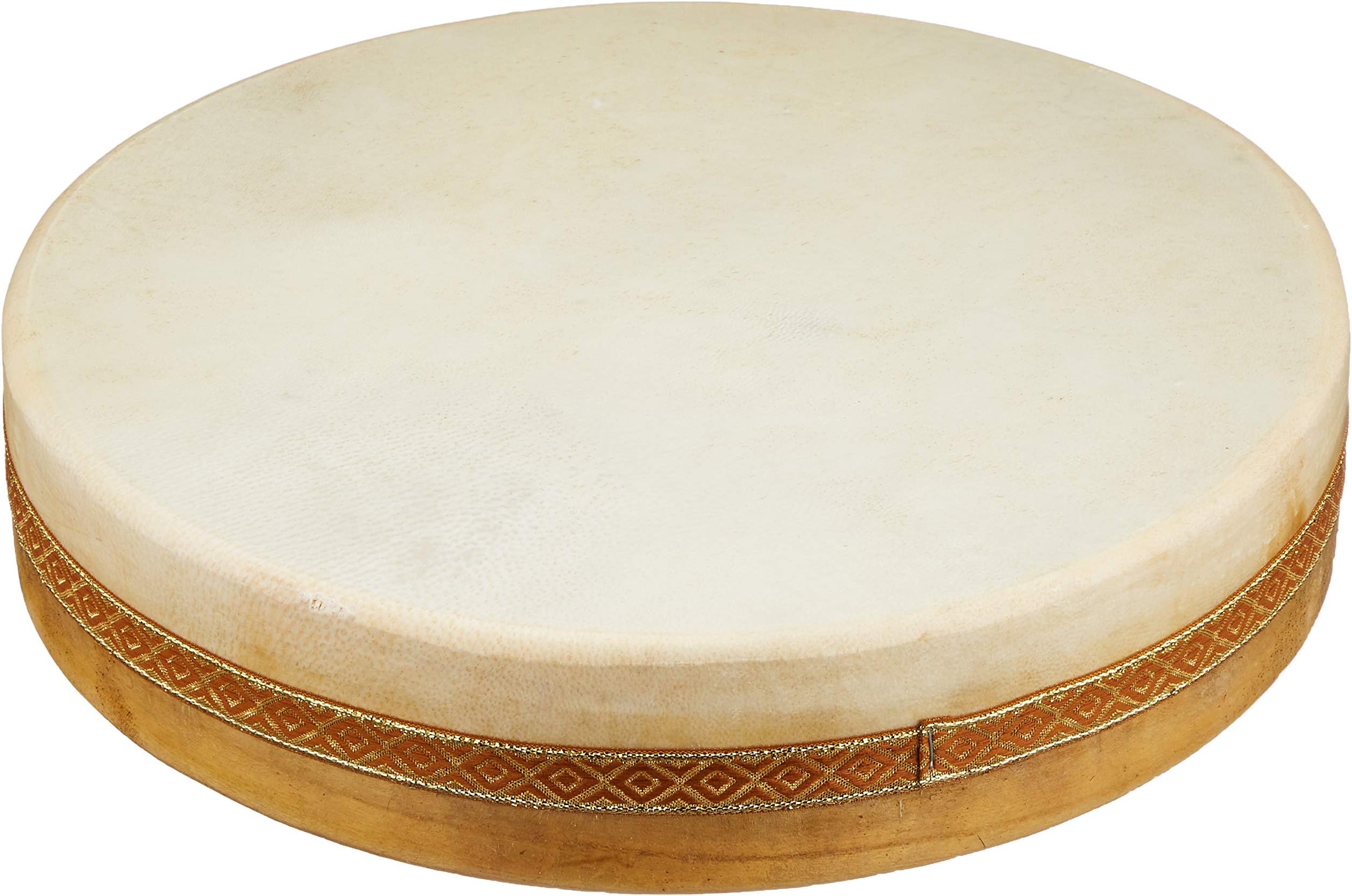 Sela Ocean Drum 40 Cm – Tambour Océan Cadre Bois Hêtre Avec Peau Naturelle & Synthétique Pour Sons De Vagues Relaxants