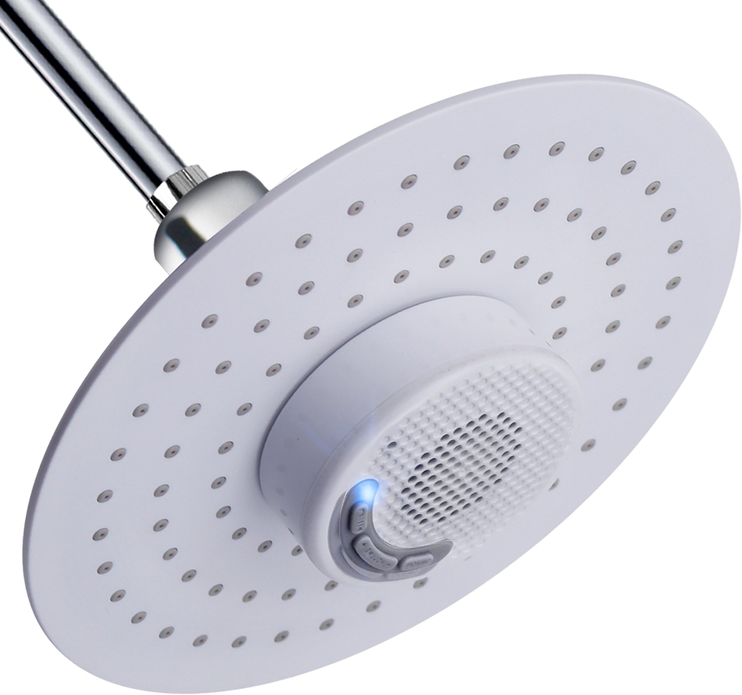 YOO.MEE Music Shower Head with Waterproof Music Speaker for Music or Phone-White-Portable Outdoor Camping Waterproof Shower Speakers