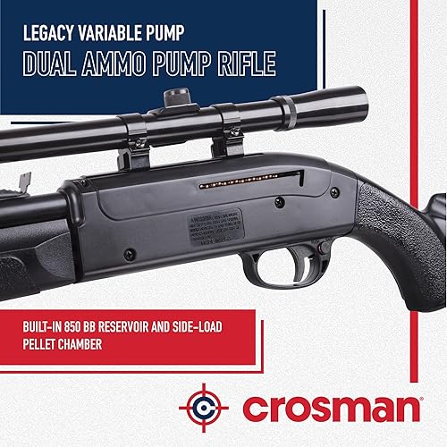 Miniatura 4 de Crosman CLGY1000KT Legacy - Rifle de aire de bomba variable calibre.177 con perdigones/BB y mira