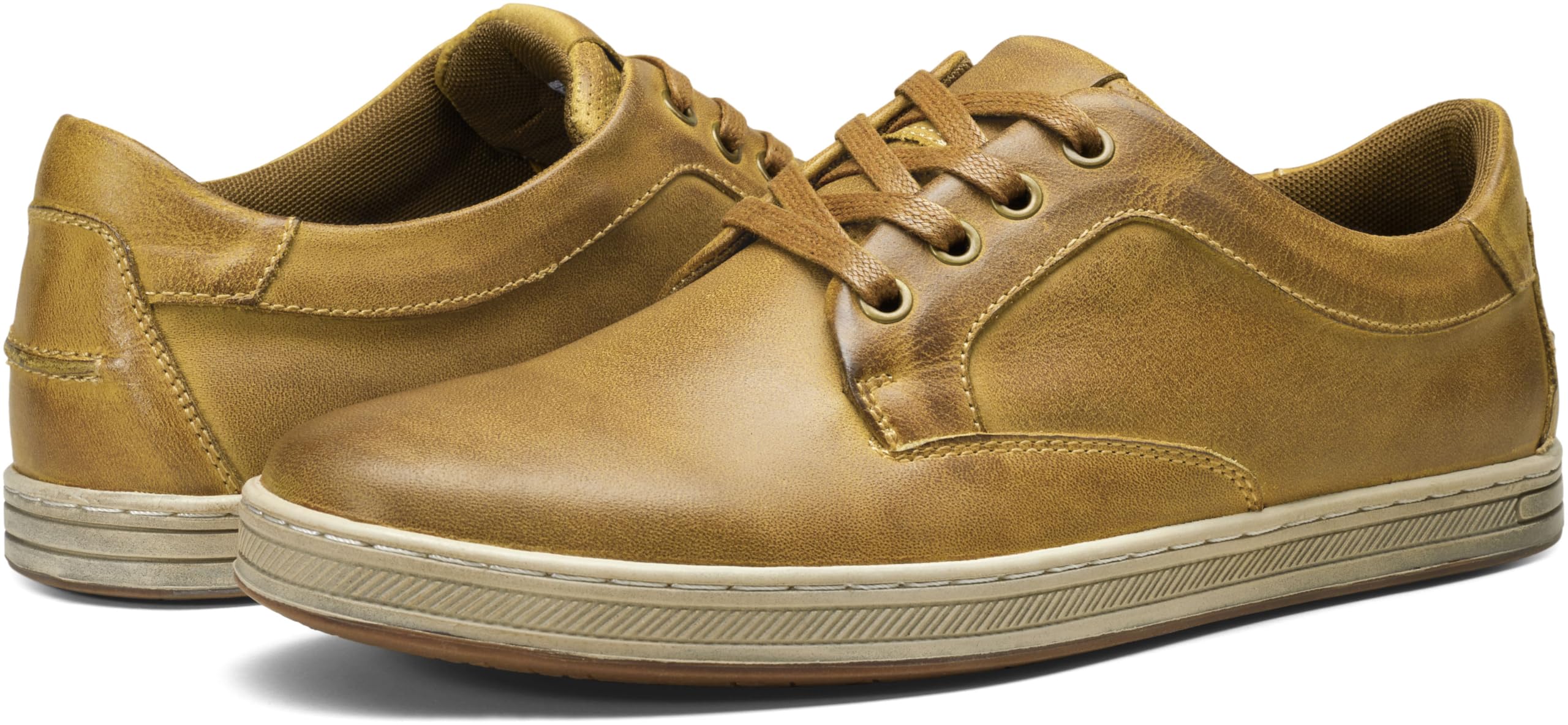 Jousen Men's Fashion Sneakers Leather Retro Casual Shoes for Men Breathable Dress Mens Sneakers