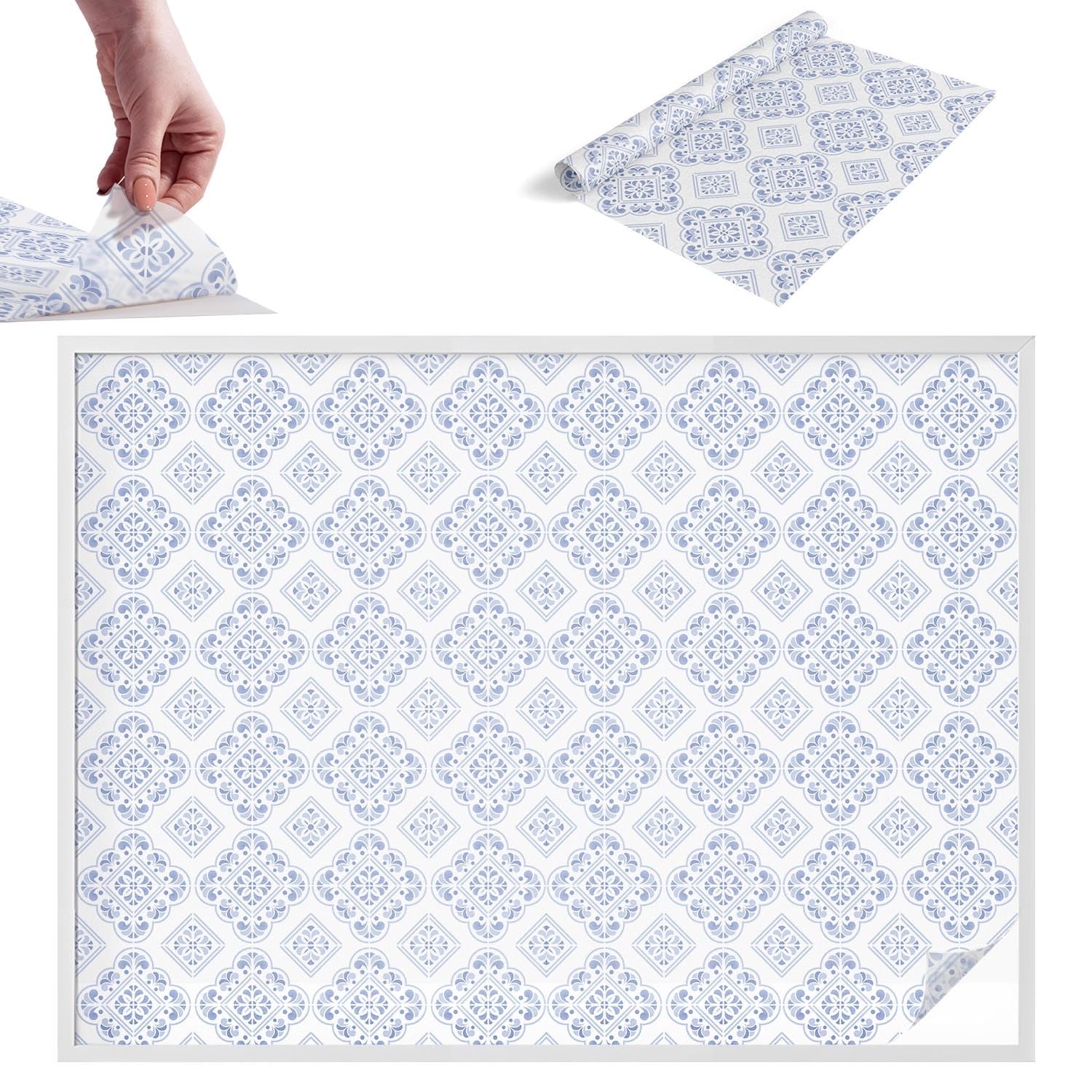 Film dépoli pour fenêtre adhésif occultant PVC anti UV motif géométrique