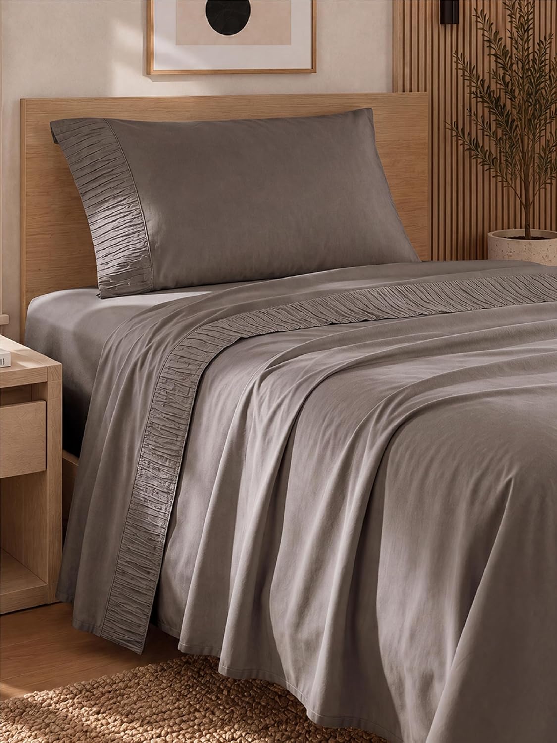  Twin Sheets Set - 3 Pieces Soft, Breathable, Cooling Bed Sheets | Easy Care, Deep Pocket, Fade Resistant, Shrink Resistant, Sturdiness, Lightweight, for Spa, Hotel, Guest Bedroom